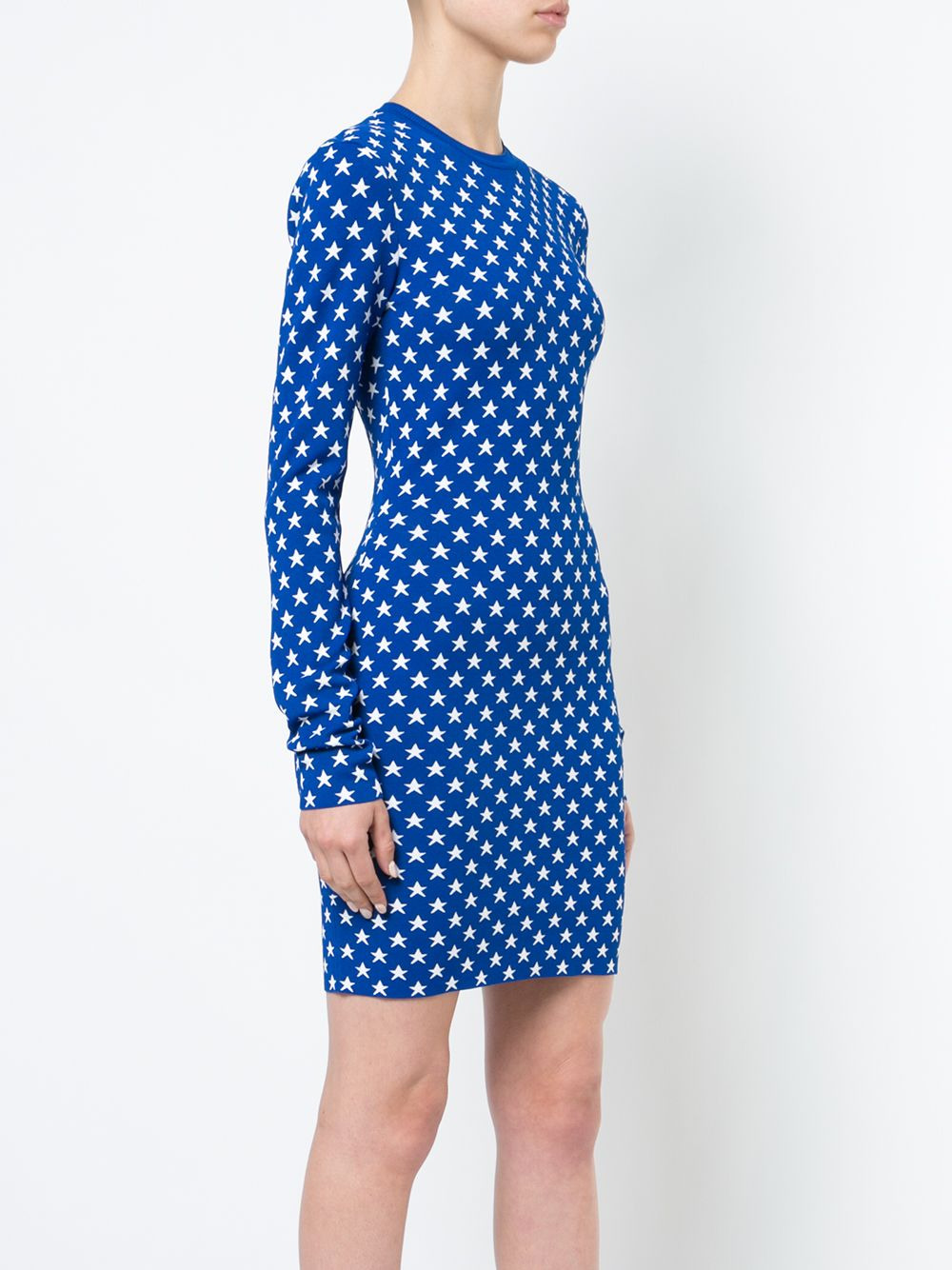 star print fitted mini dress - 3