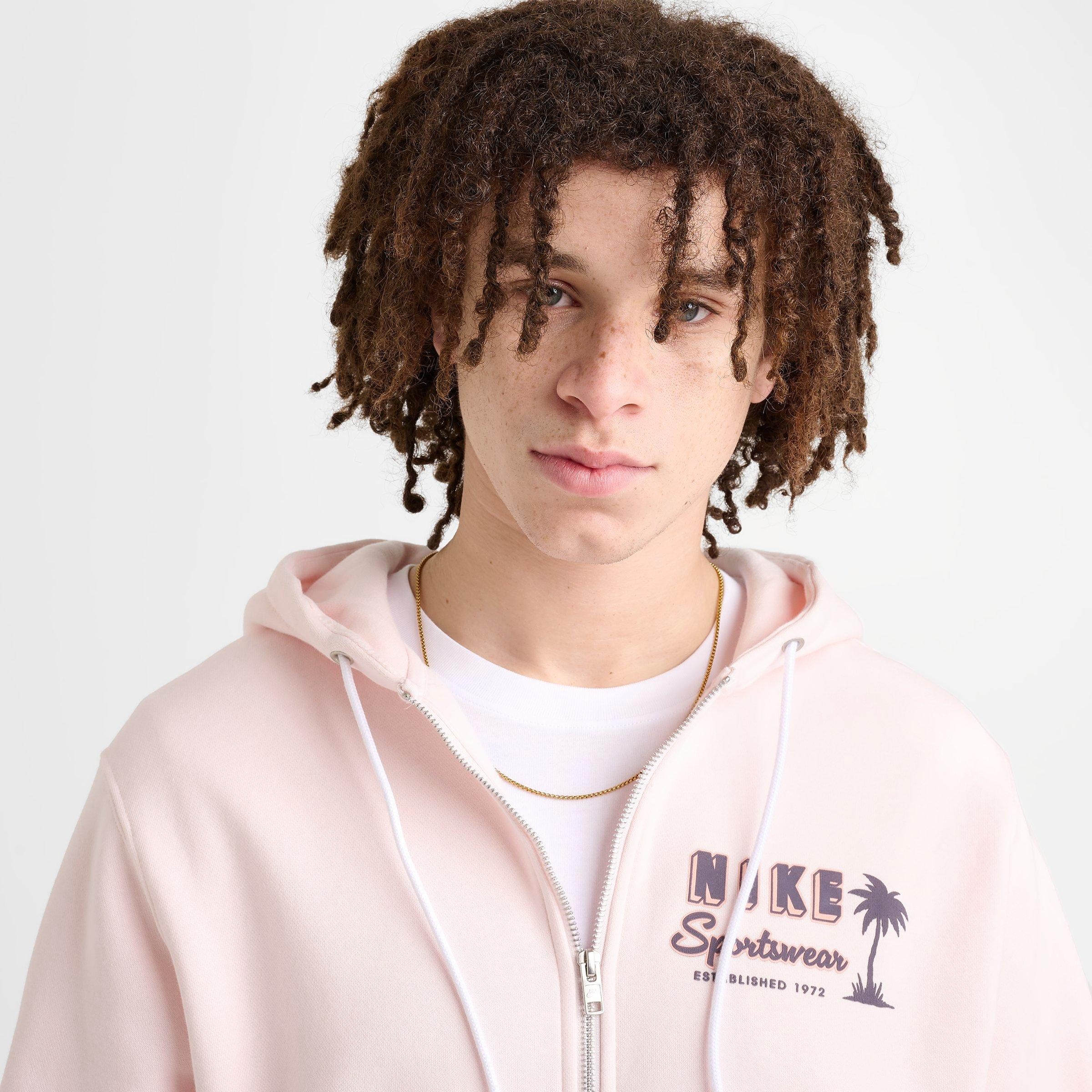 MEN'S NIKE SPORTSWEAR CLUB TROPICAL FULL-ZIP FLEECE HOODIE - 4