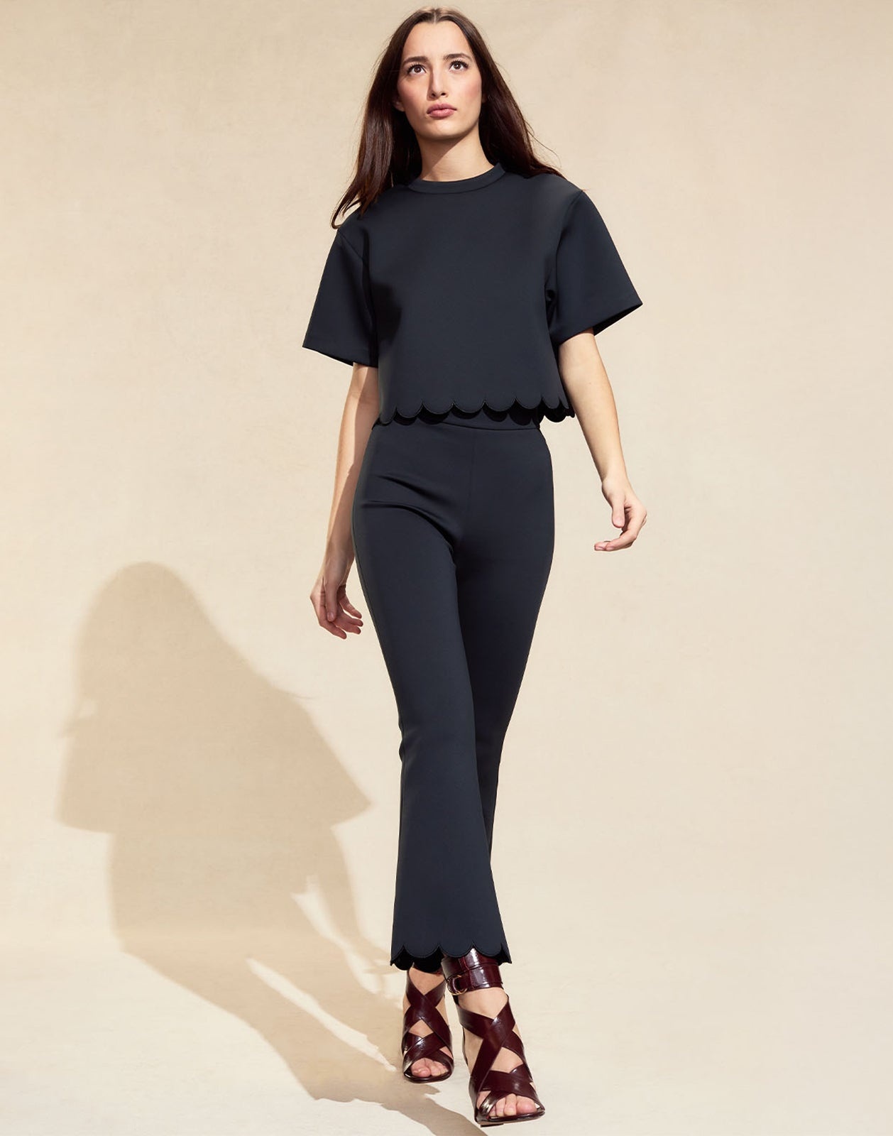 Ella Bonded Scallop Pant - 2
