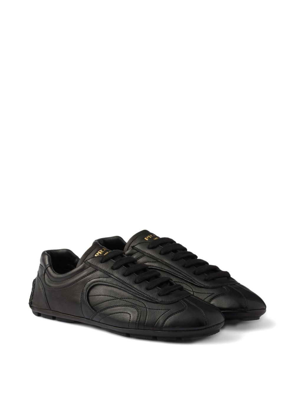 Antiqued nappa leather sneakers - 2