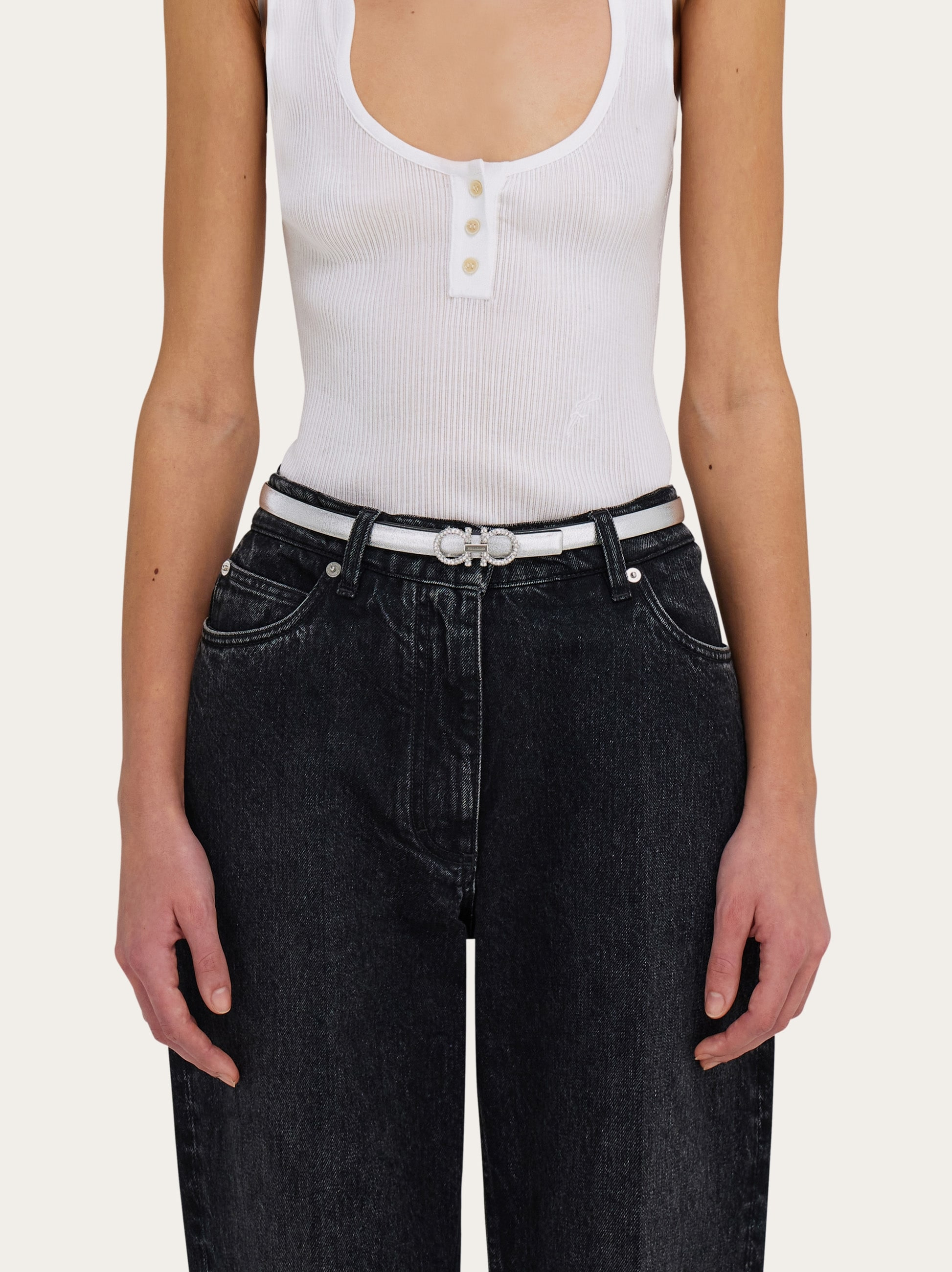 Reversible and adjustable Gancini belt - 4