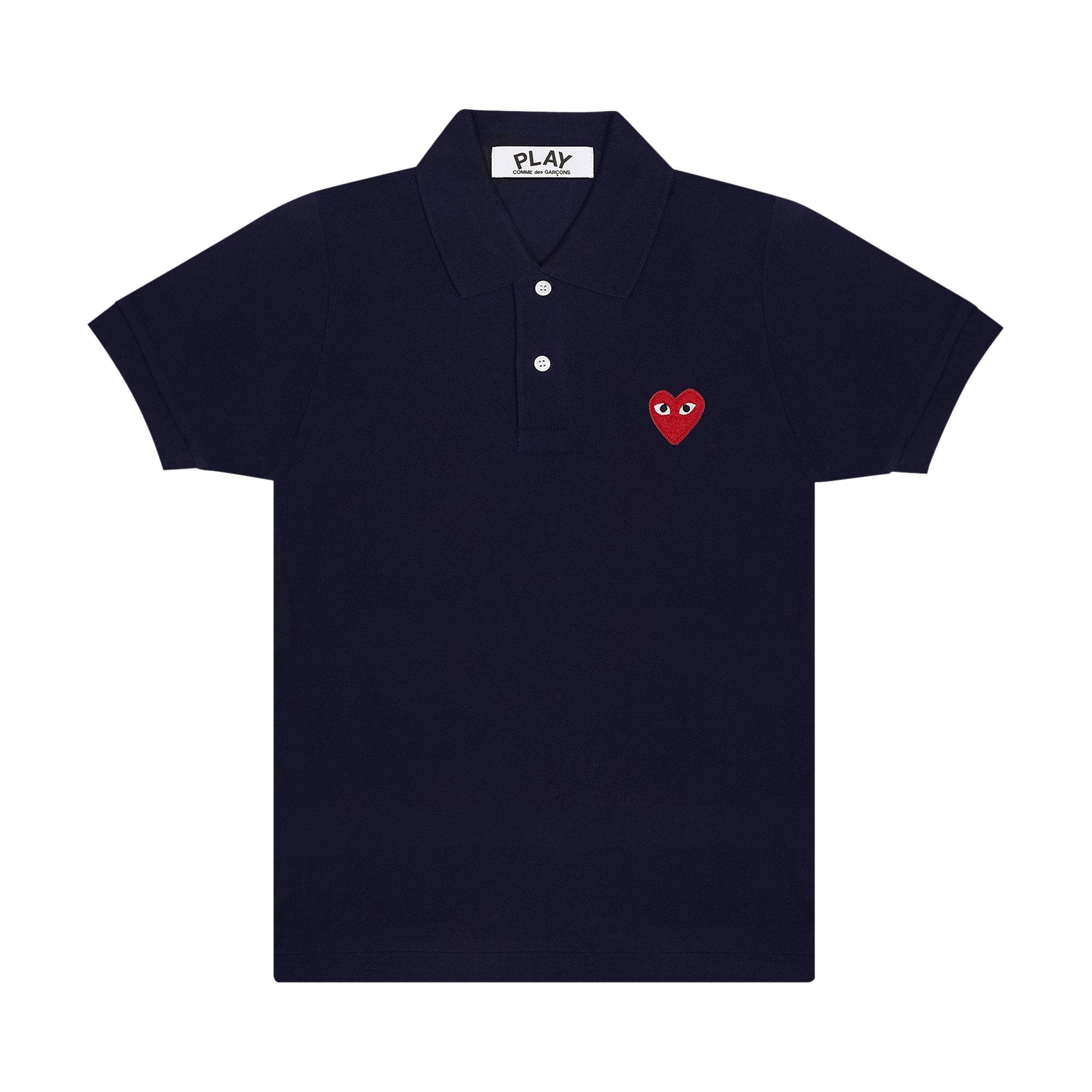 Comme des Garçons PLAY Emblem Polo Tee 'Navy' - 1