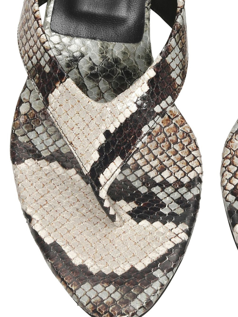 snake-print leather mules 3