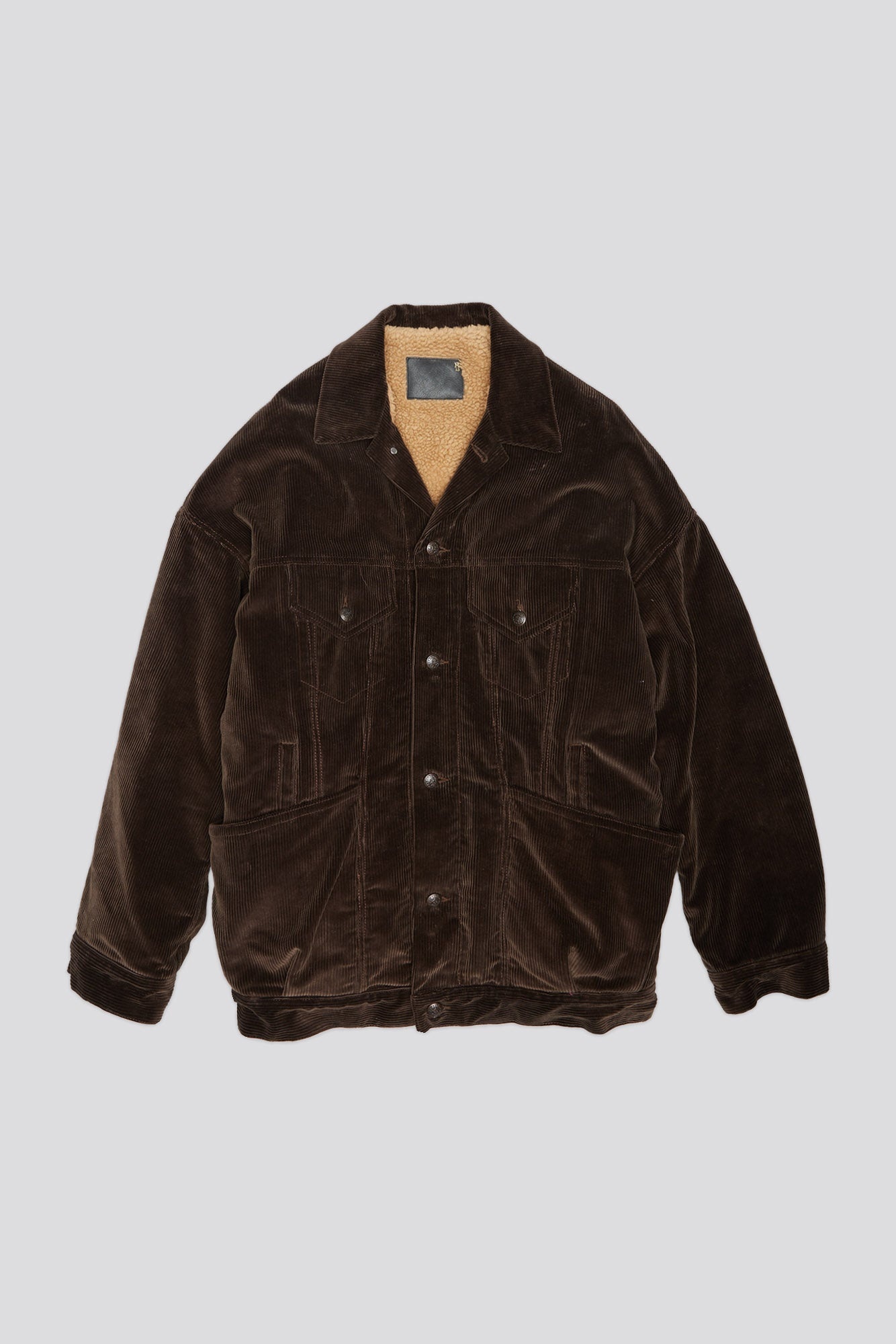 LACEY TRUCKER JACKET - DARK CHOCOLATE CORDUROY - R13 - 1