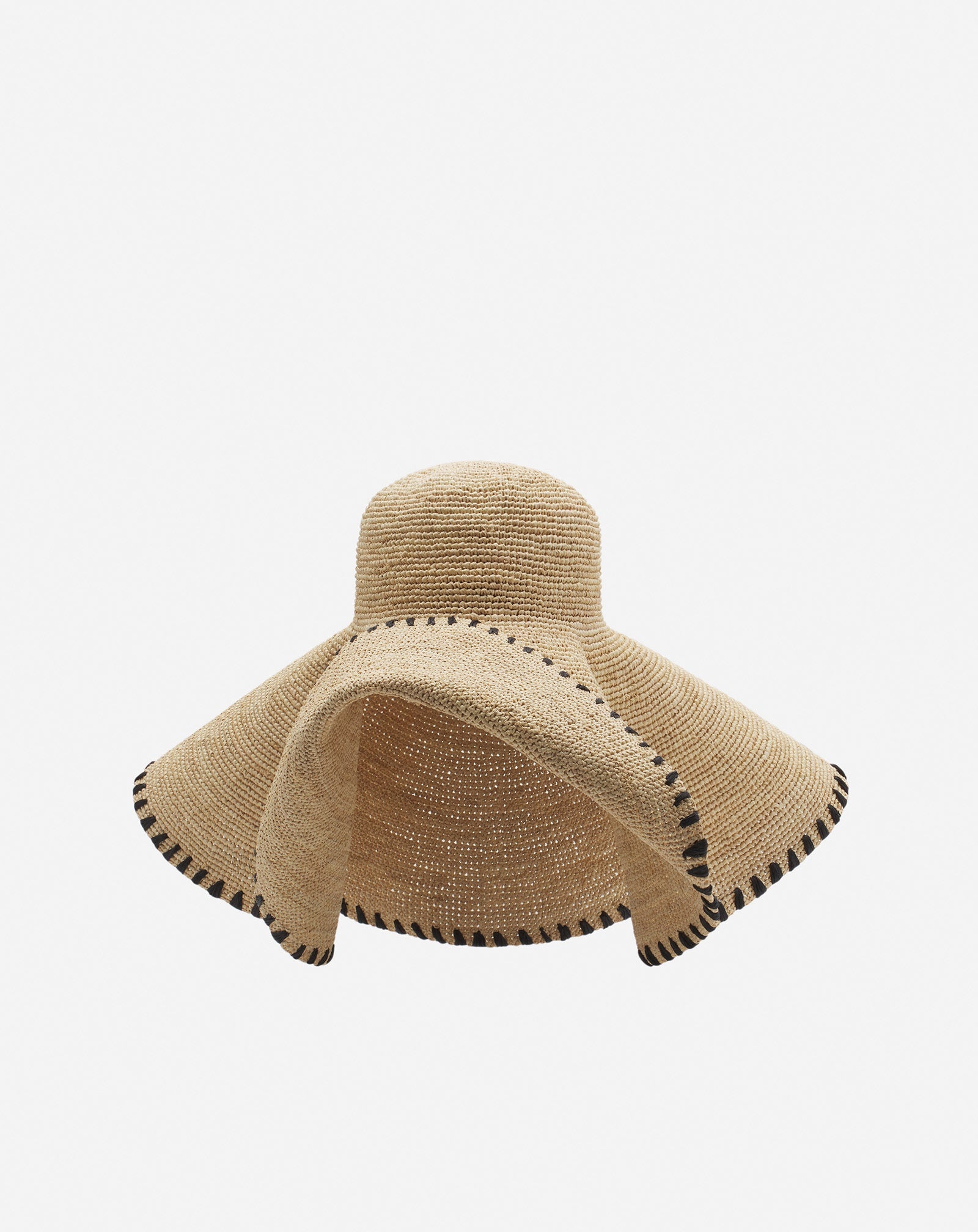 LANVIN CAPELINE HAT IN RAFFIA - 1