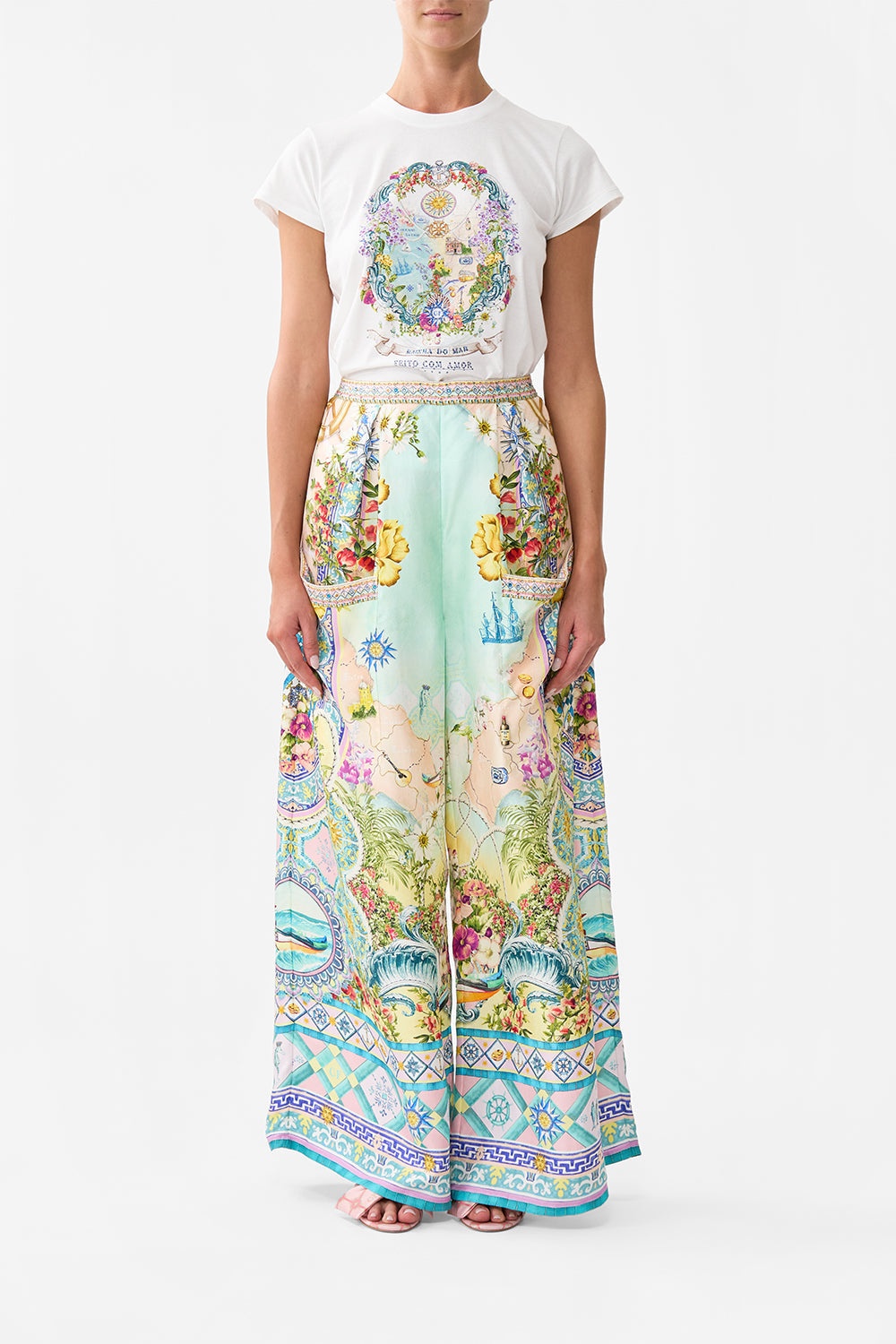 WIDE LEG TROUSER WITH FRONT POCKETS - 2