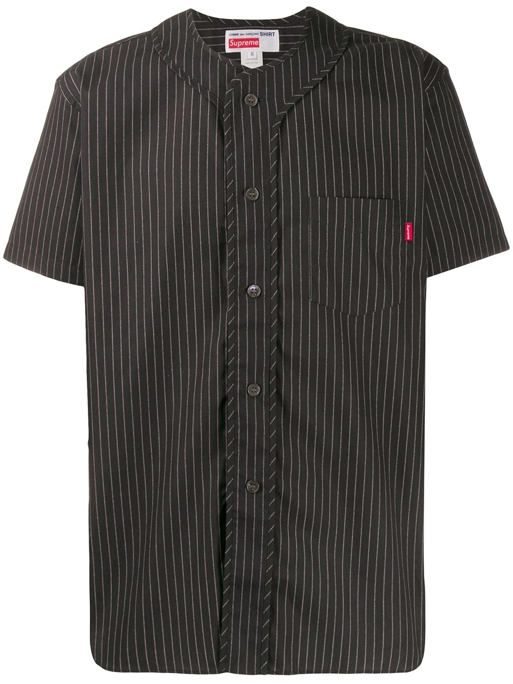 x Comme des Garçons pinstriped baseball top - 1