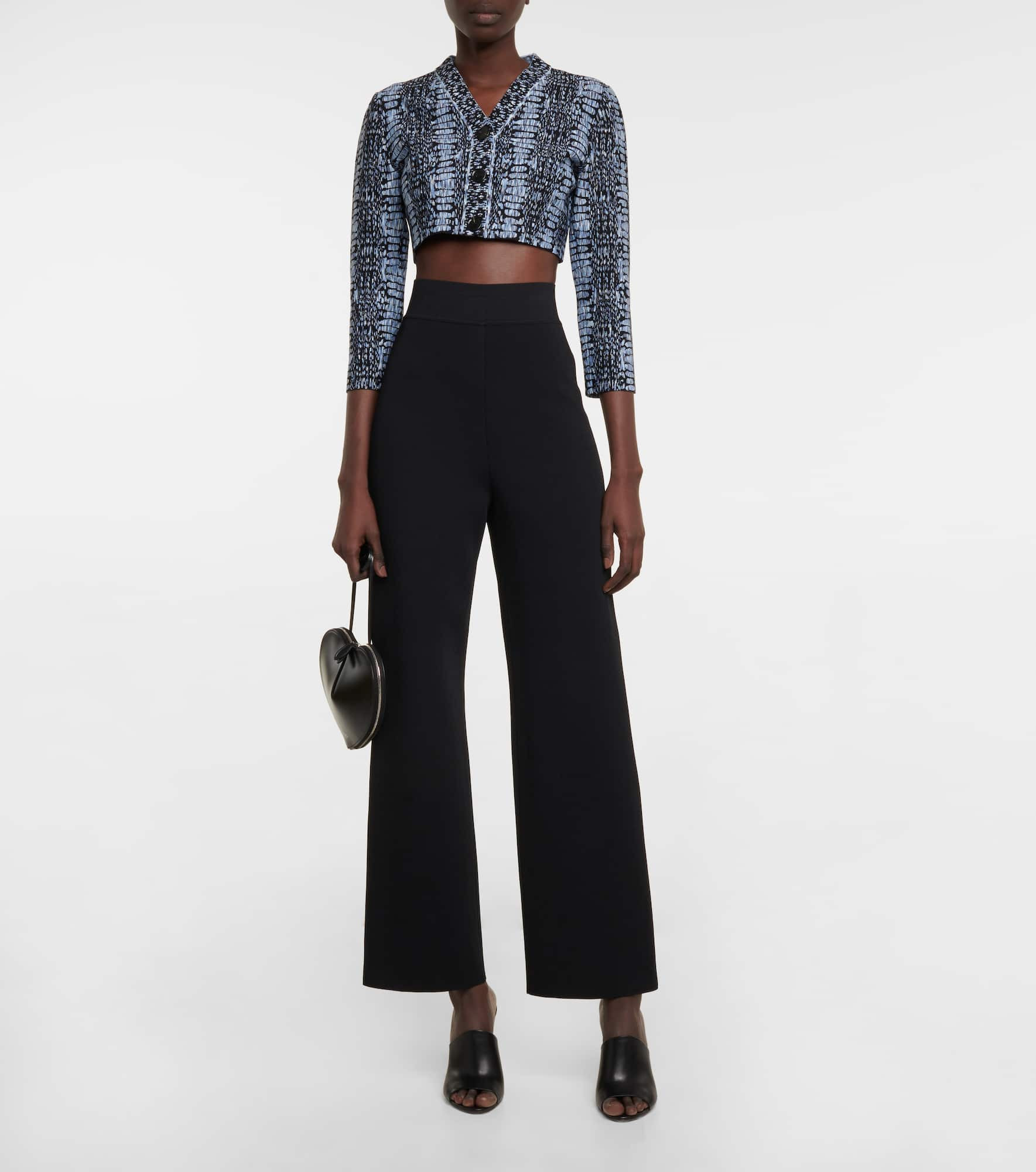 Jacquard cropped cardigan - 2