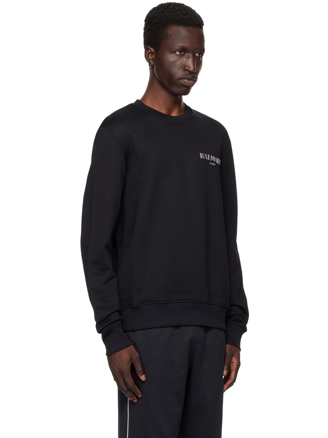 Black Vintage 'Balmain' Sweatshirt - 2