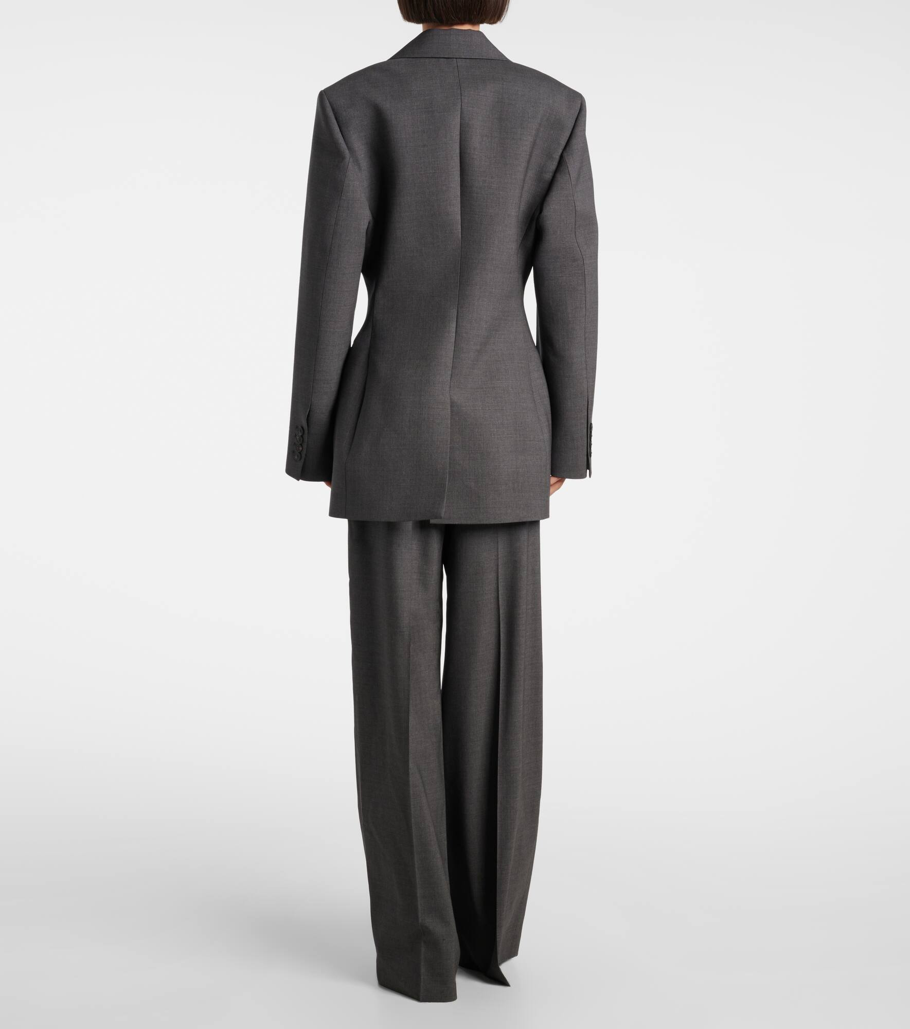 Hourglass double-breasted wool blazer - 3
