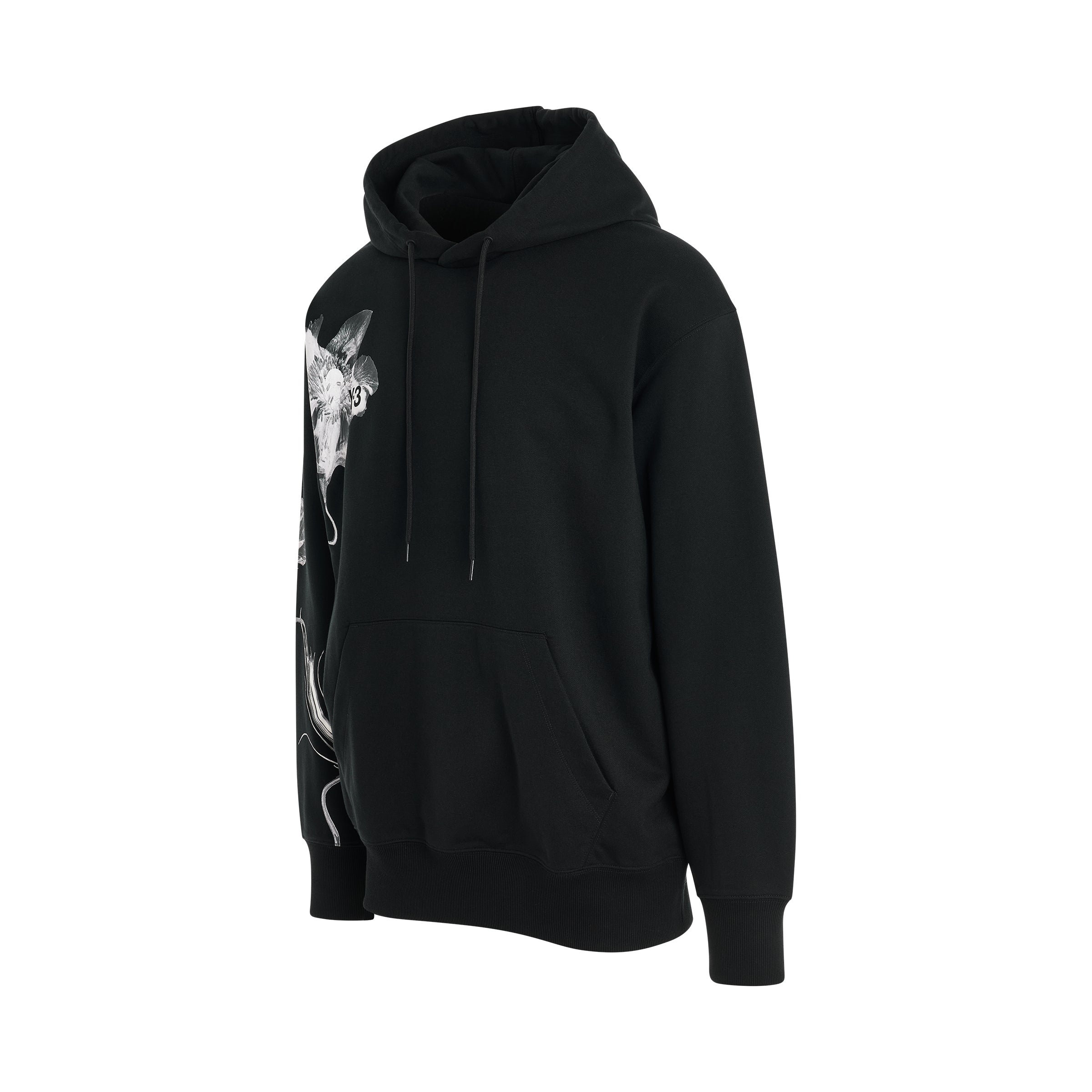 Flower Graphic Hoodie in Black - 2