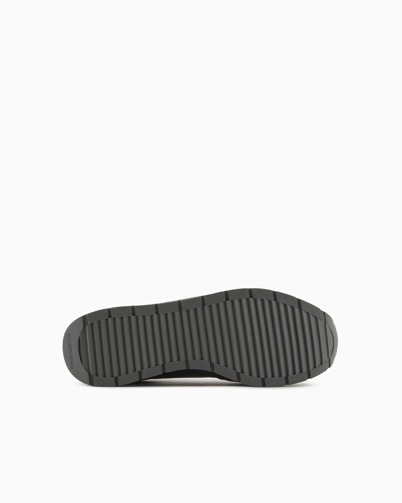 Mesh sneakers with suede details and eagle patch 6