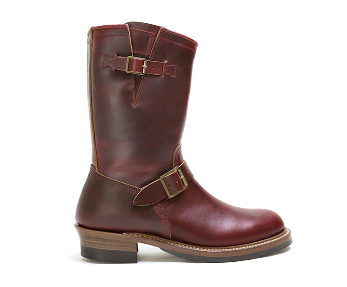 LK-003 Wabash Engineer Boots Horween CXL Burgundy - 4