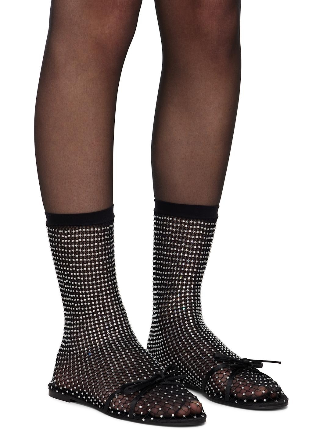 Black Leopold Bootie Ballerina Flats - 4