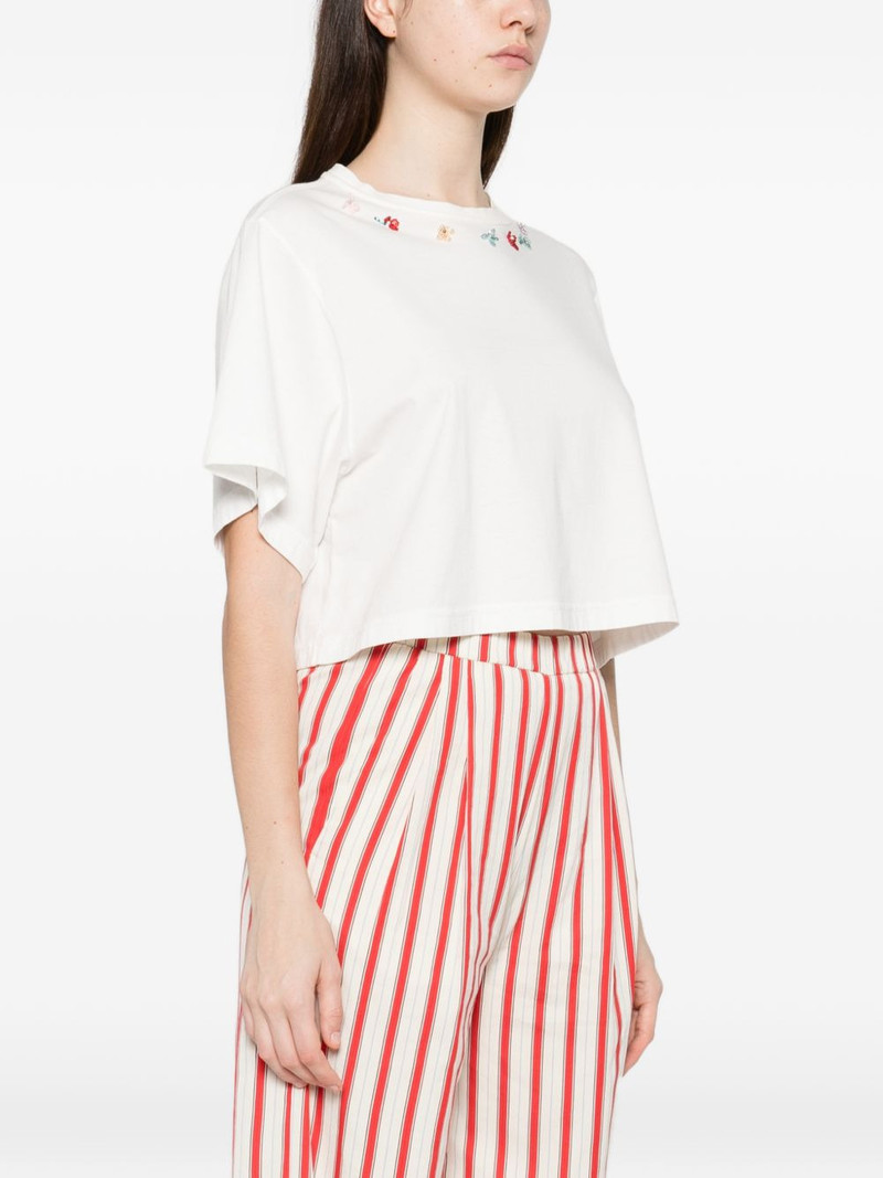 flower-detail T-shirt 3