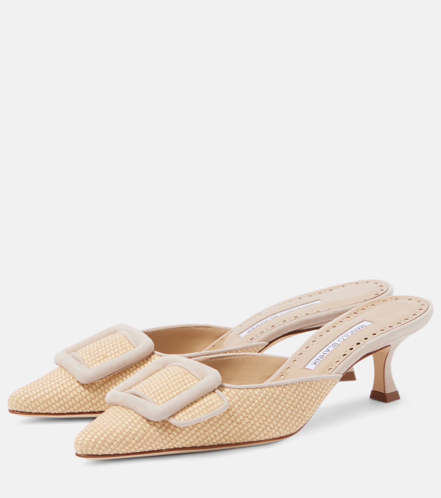 Maysale 50 raffia mules - 4