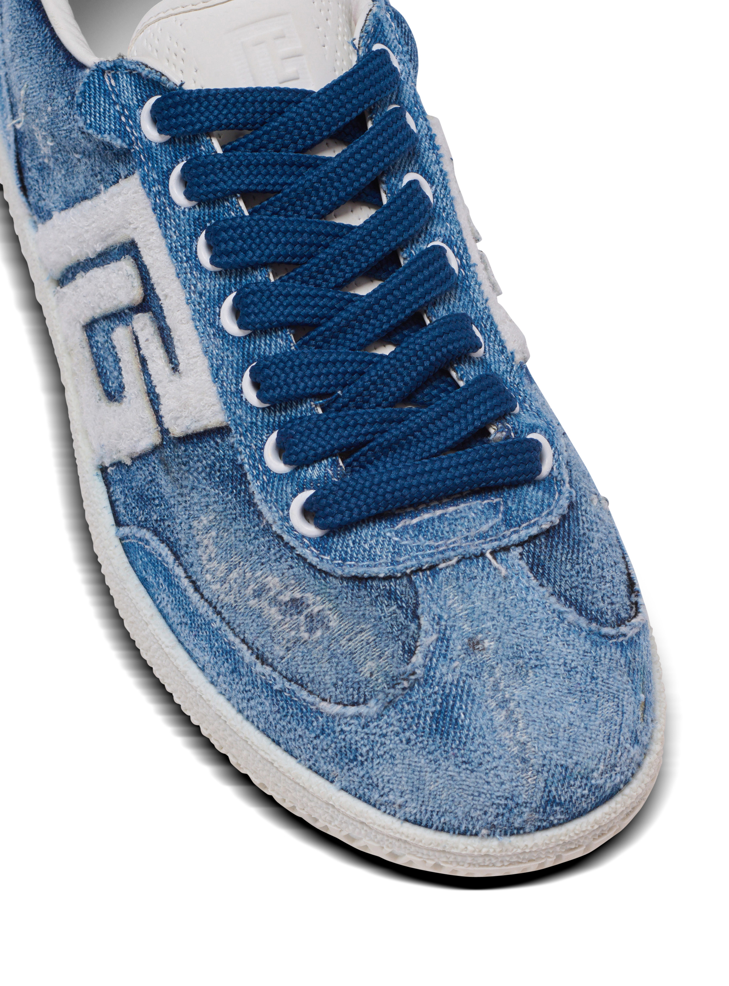 Denim Balmain Swan trainers - 5
