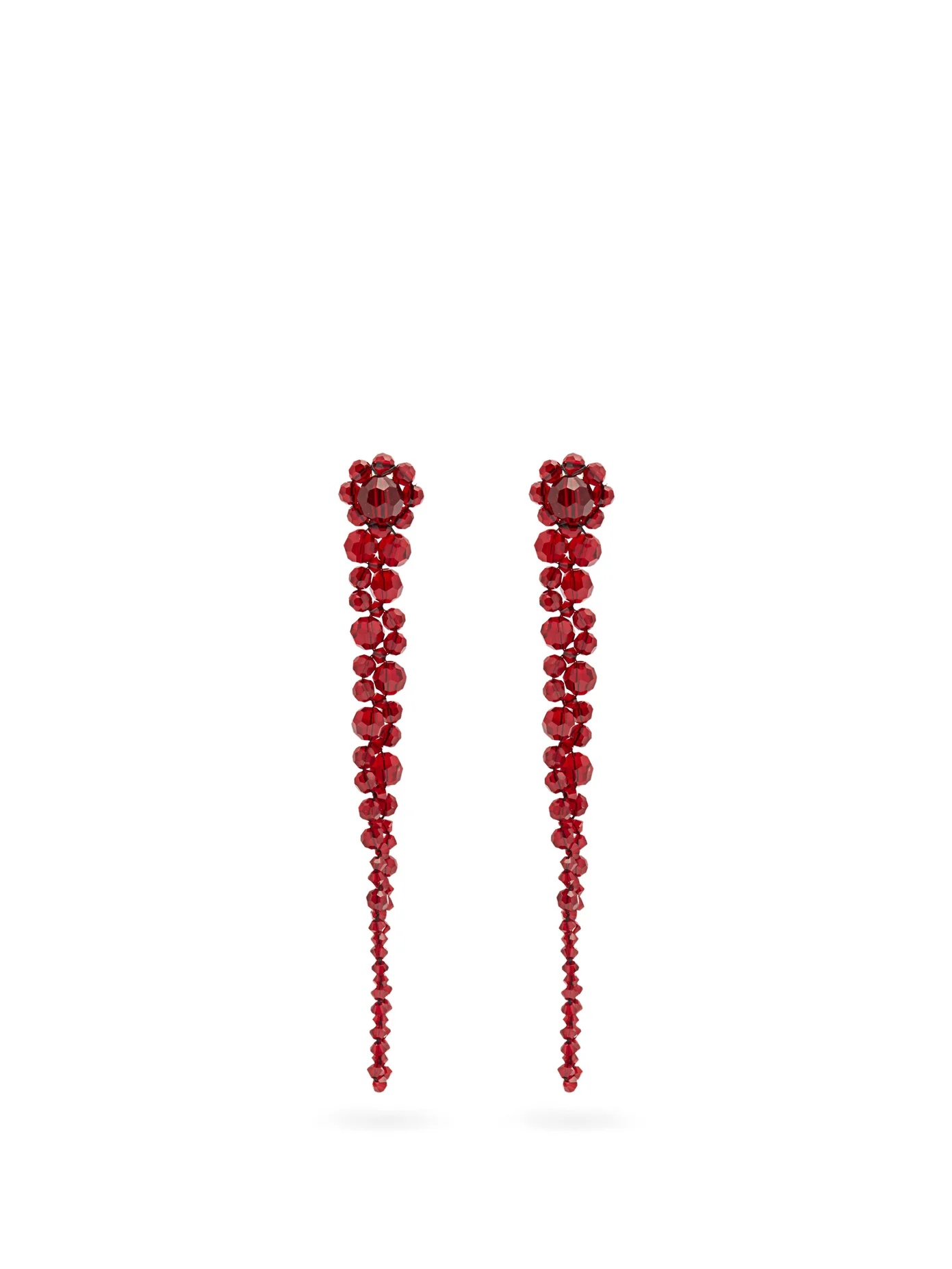 Drip crystal-embellished earrings - 1