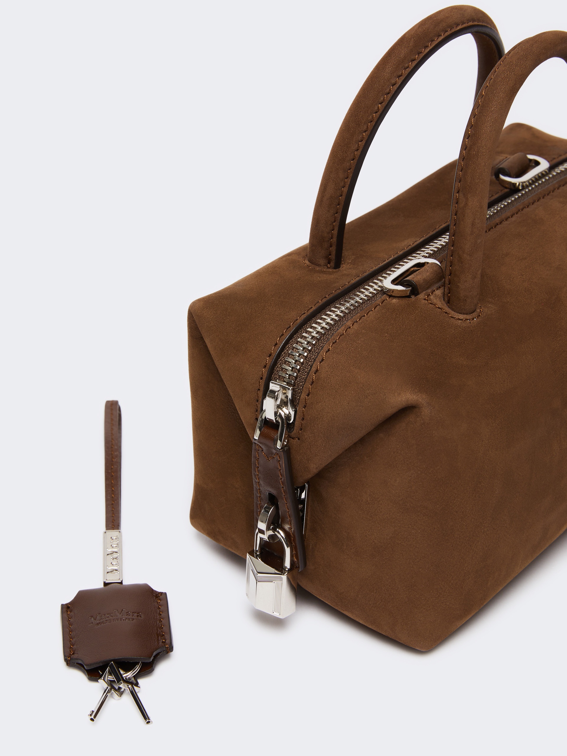 HOLDALLSSUEDE Small nubuck leather bowler bag - 4