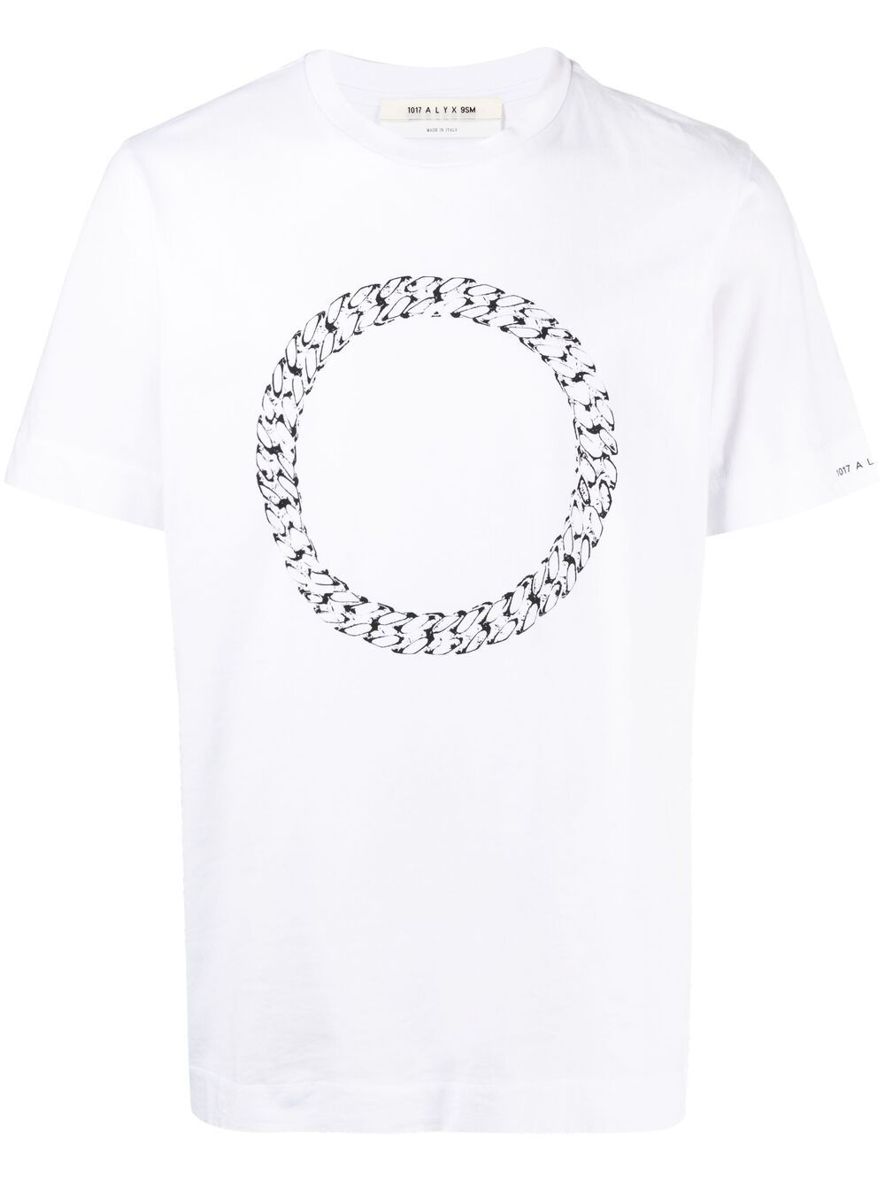 faceted-chain print T-shirt - 1