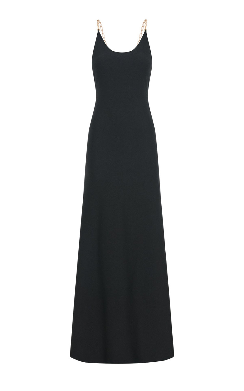 Adeona Chain Maxi 드레스 에 검정 실크 - 1