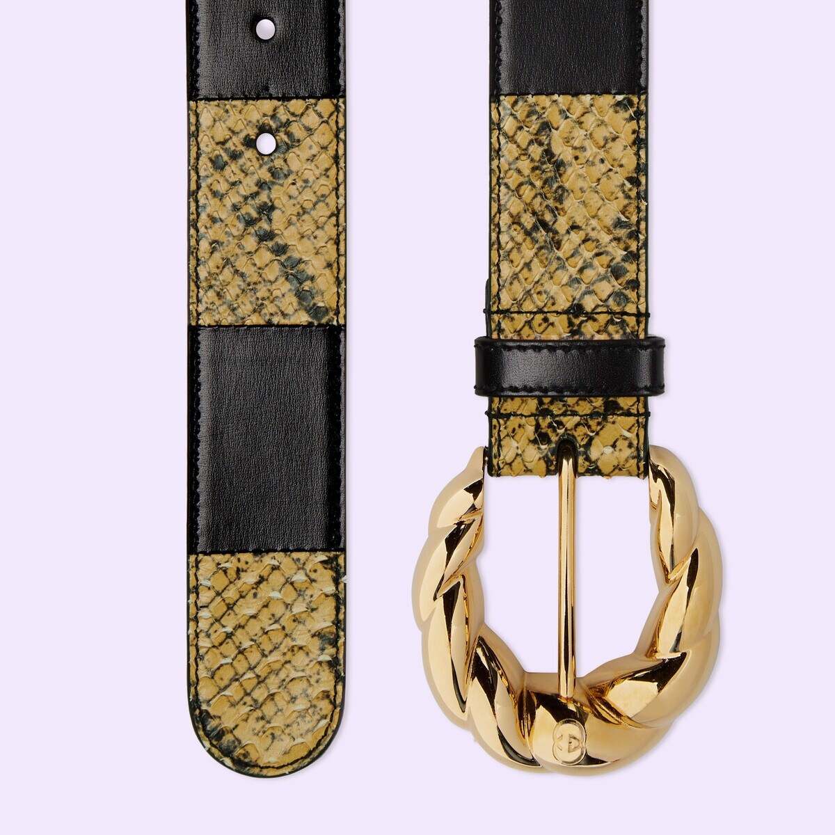 Python belt with torchon buckle - 2