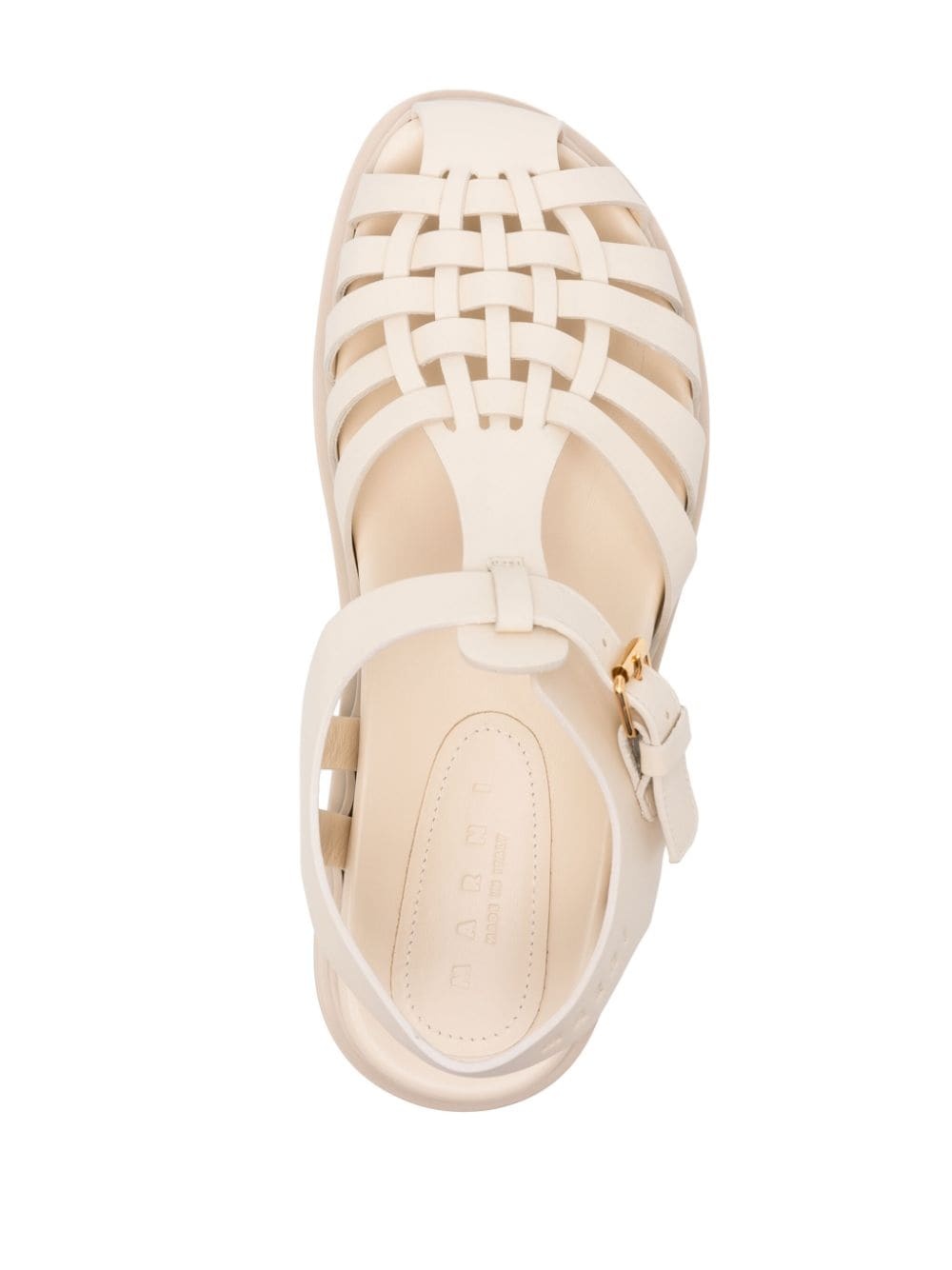 caged leather sandals - 4