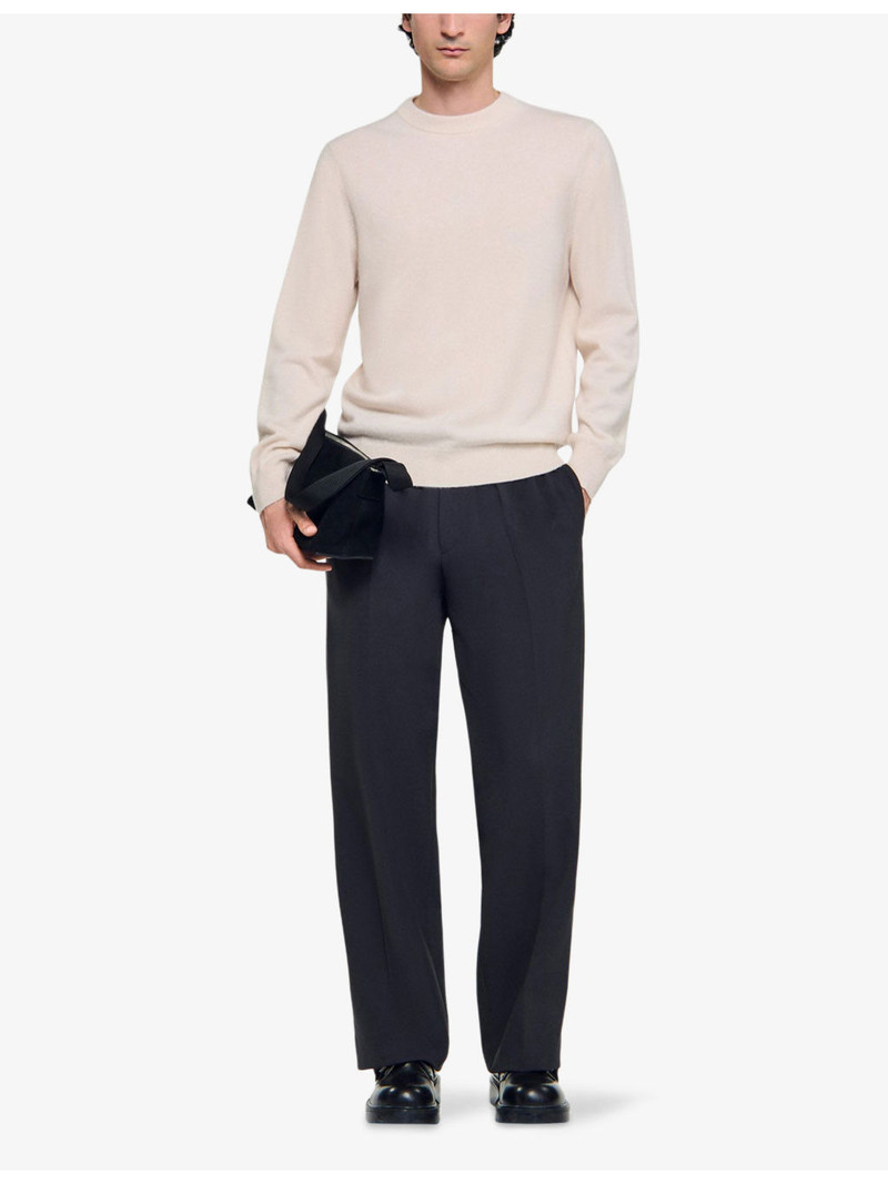 Sandro Long-sleeve crewneck cashmere jumper outlook