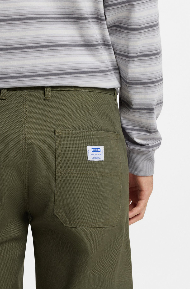REGULAR-FIT PANTS IN STRETCH-COTTON SATIN 5