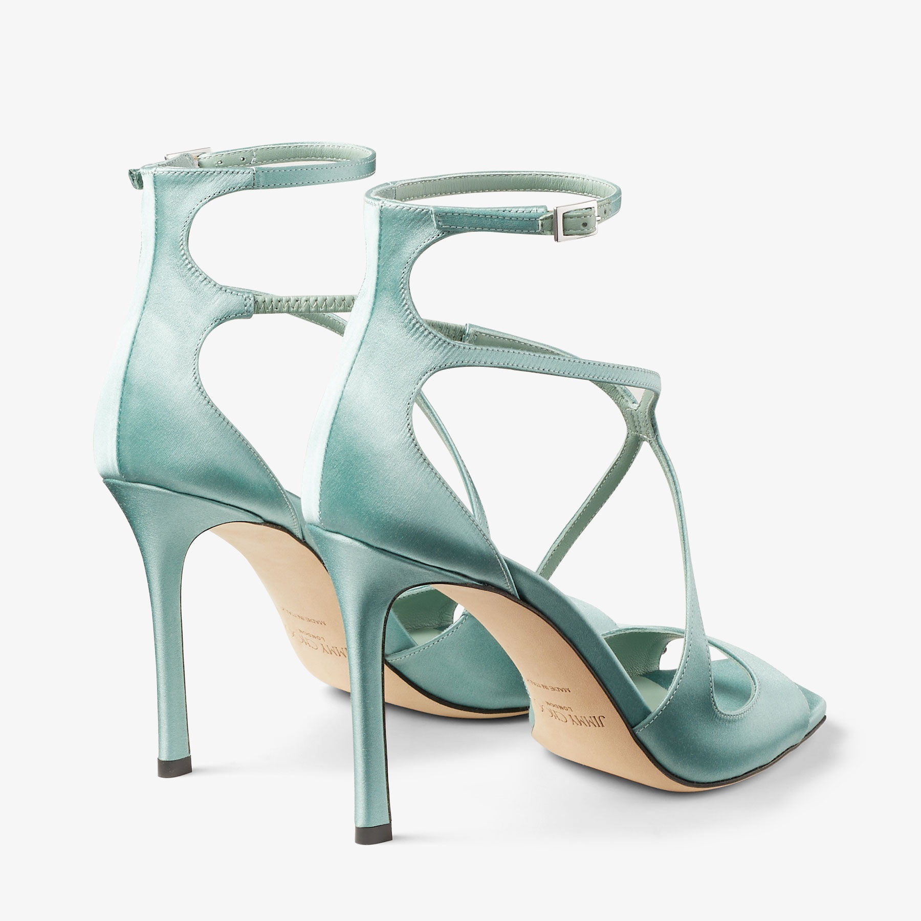 Azia 95
Smoke Green Satin Sandals - 5