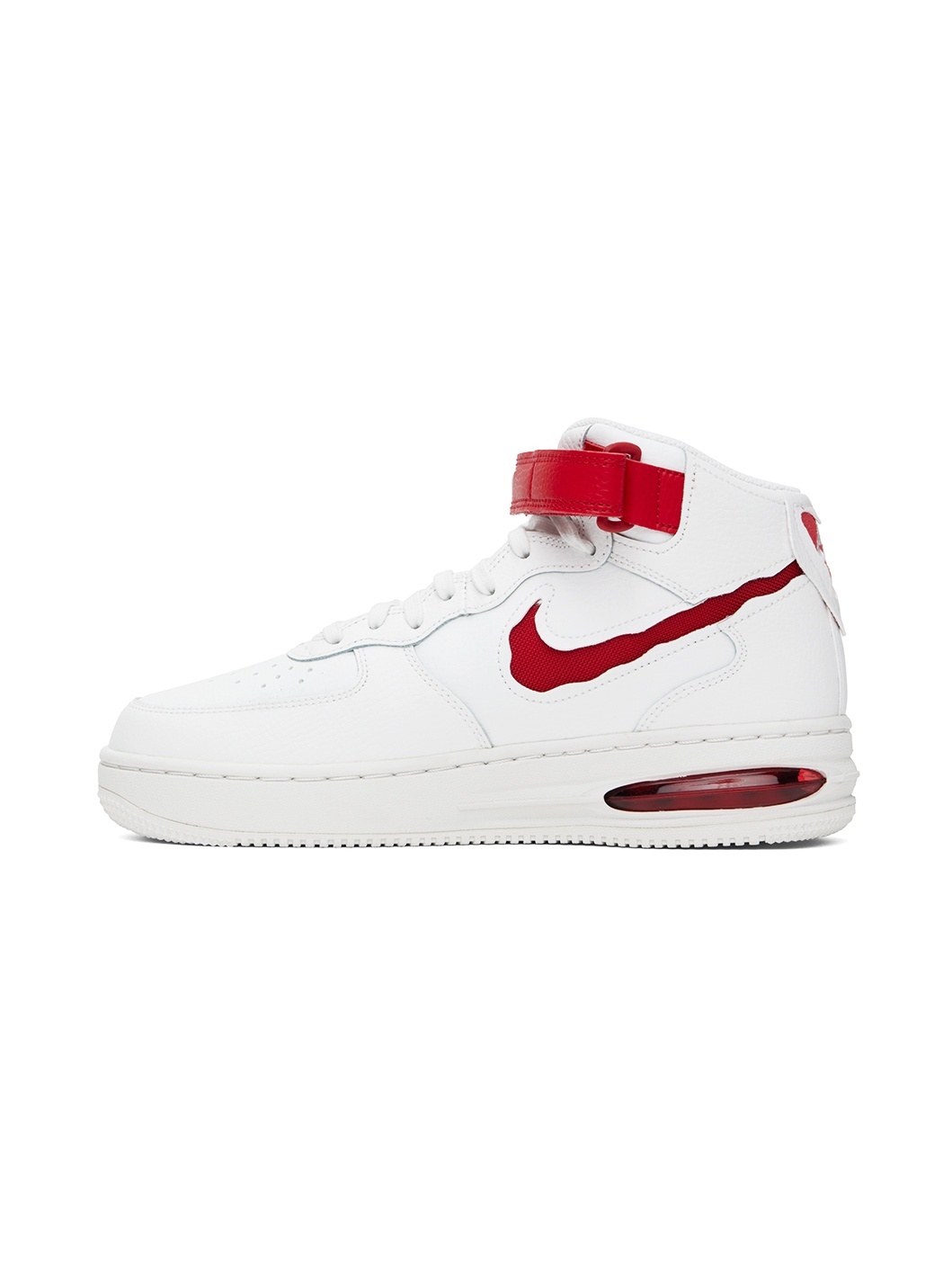 White & Red Air Force 1 Mid Evo Sneakers - 3