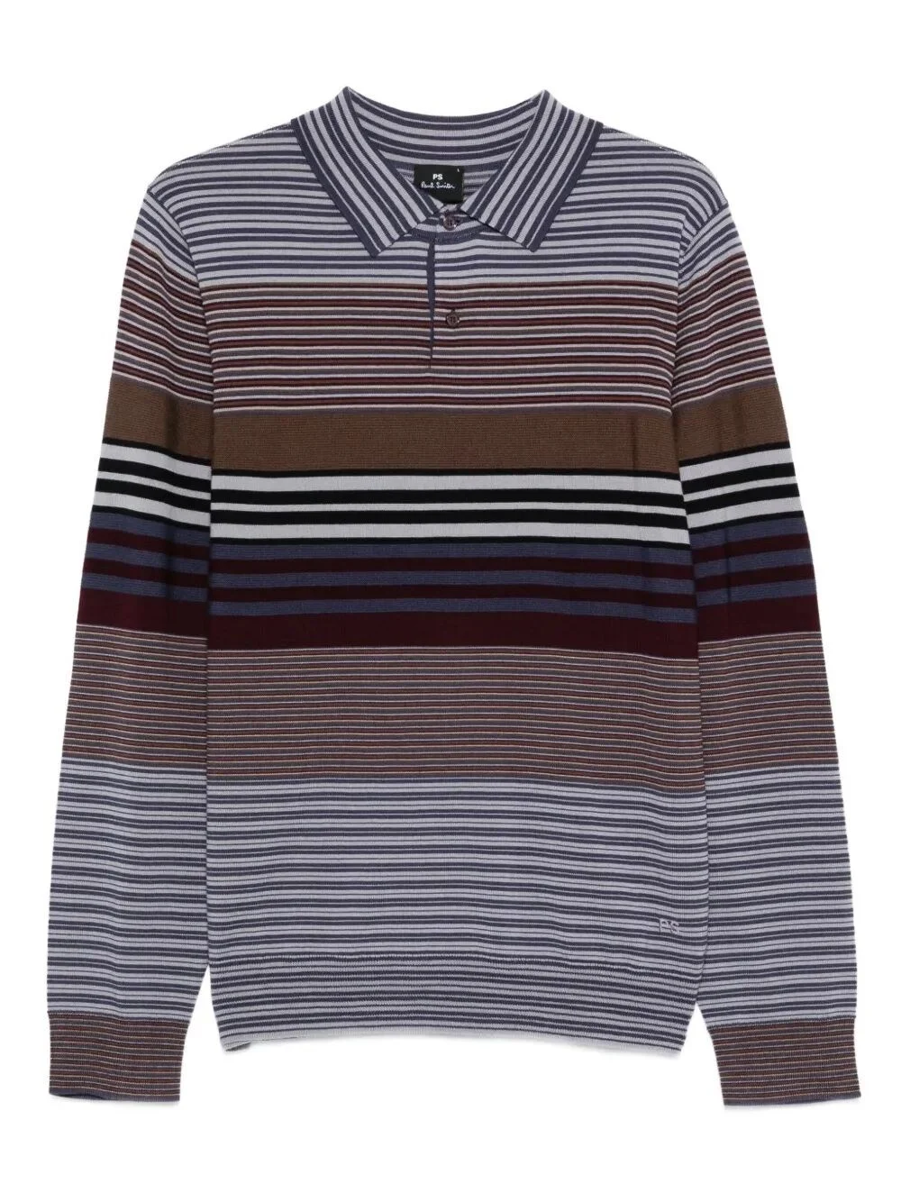 Mens Sweater Ls Polo - 1