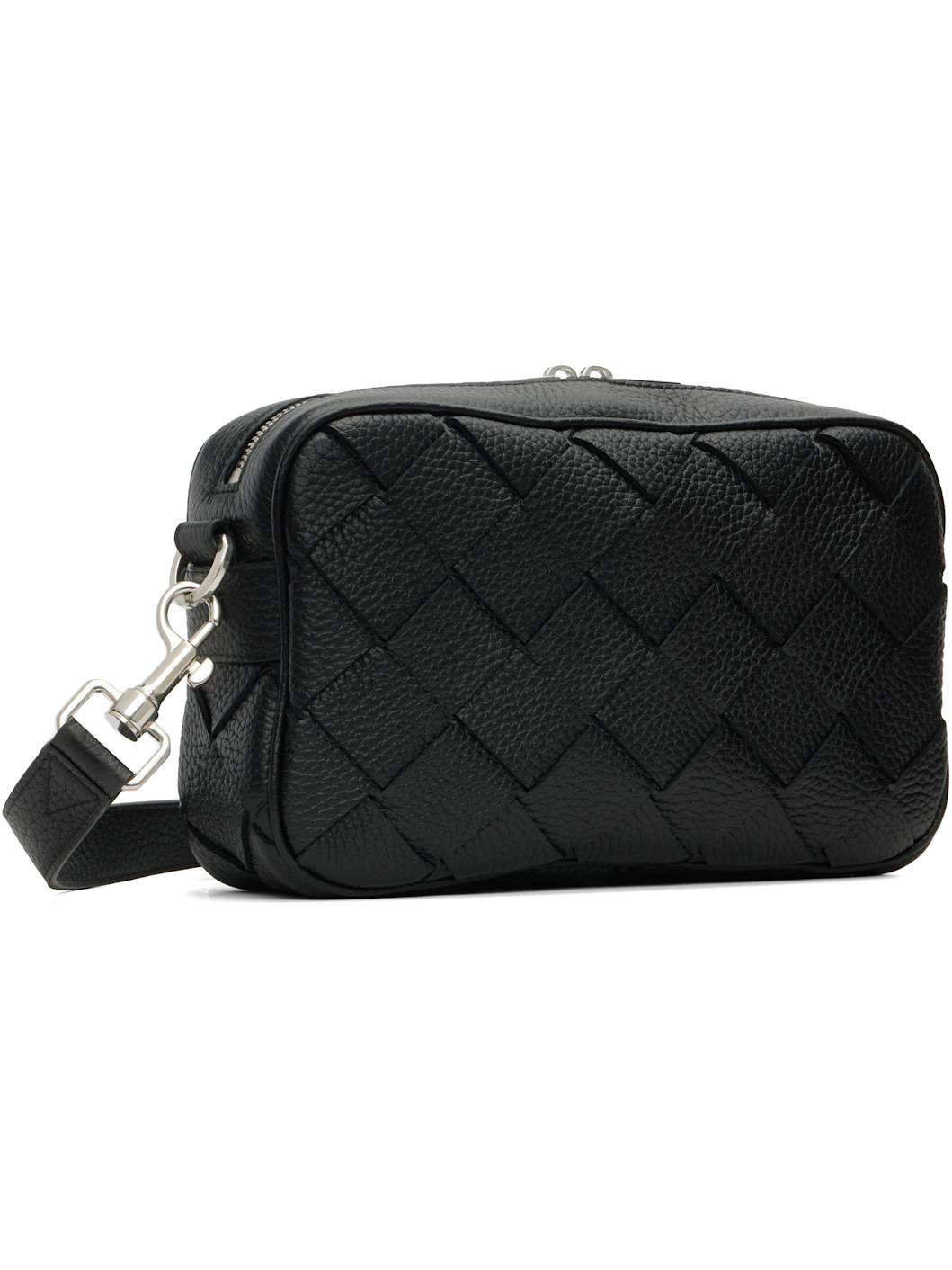 Black Small Intrecciato Camera Bag - 3