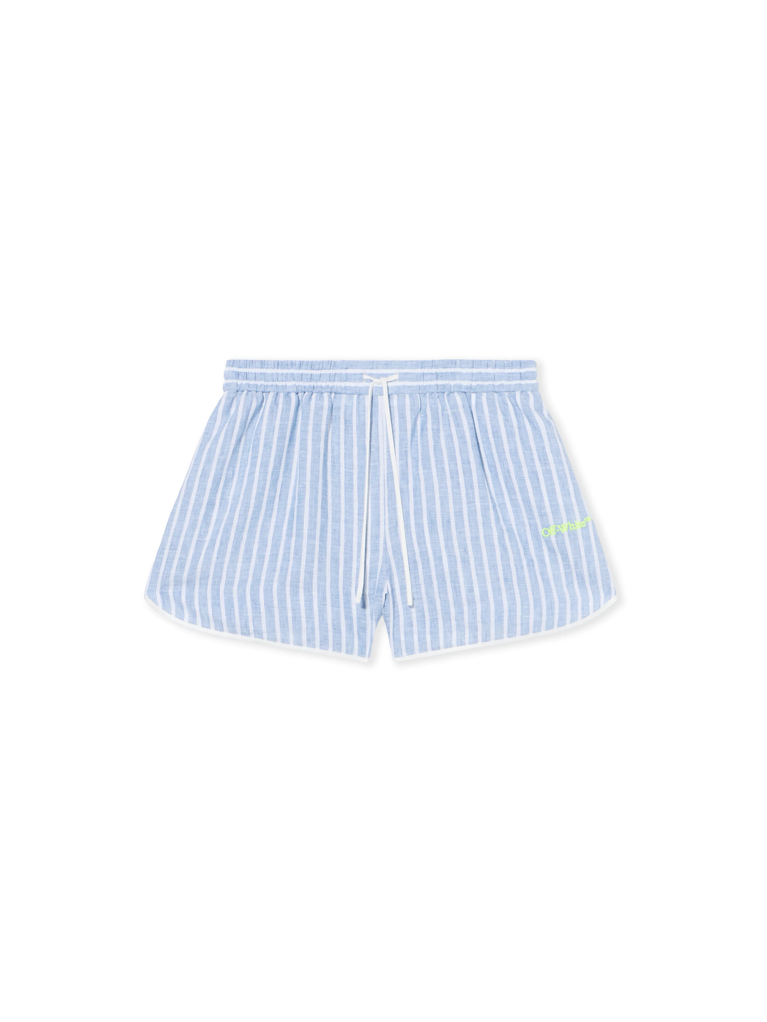 Striped Drawstring Shorts - 1