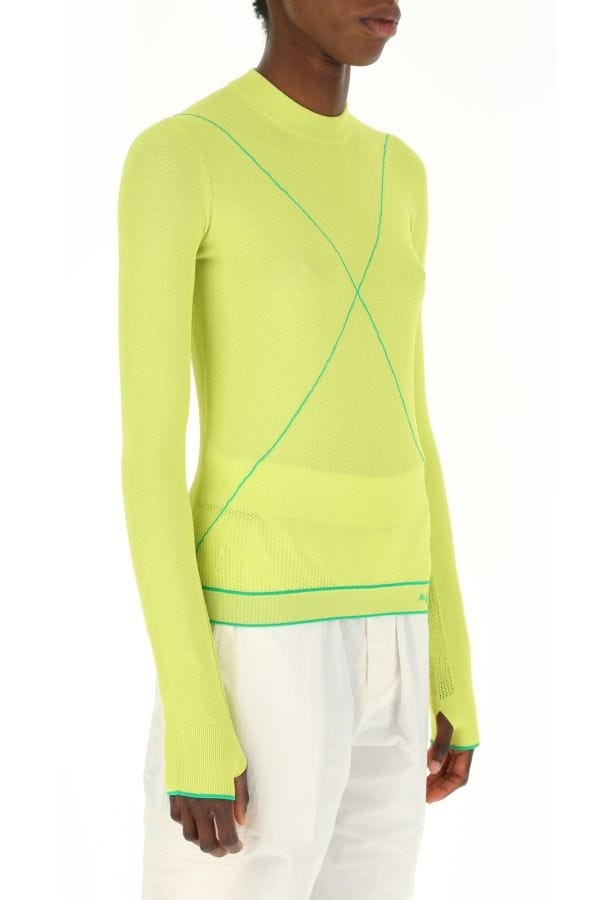 Tシャツ・カットソー BOTTEGA VENETA Acid Green Viscose Blend Sweater Bottega Veneta Acid green viscose blend t-shirt