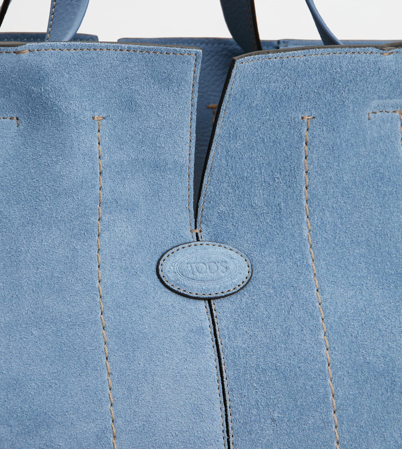TOD'S DI BAG FOLIO IN SUEDE MEDIUM-SMALL - BLUE 6