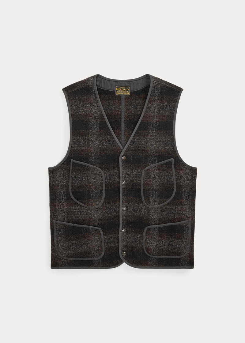 Plaid Wool-Cotton Vest 1