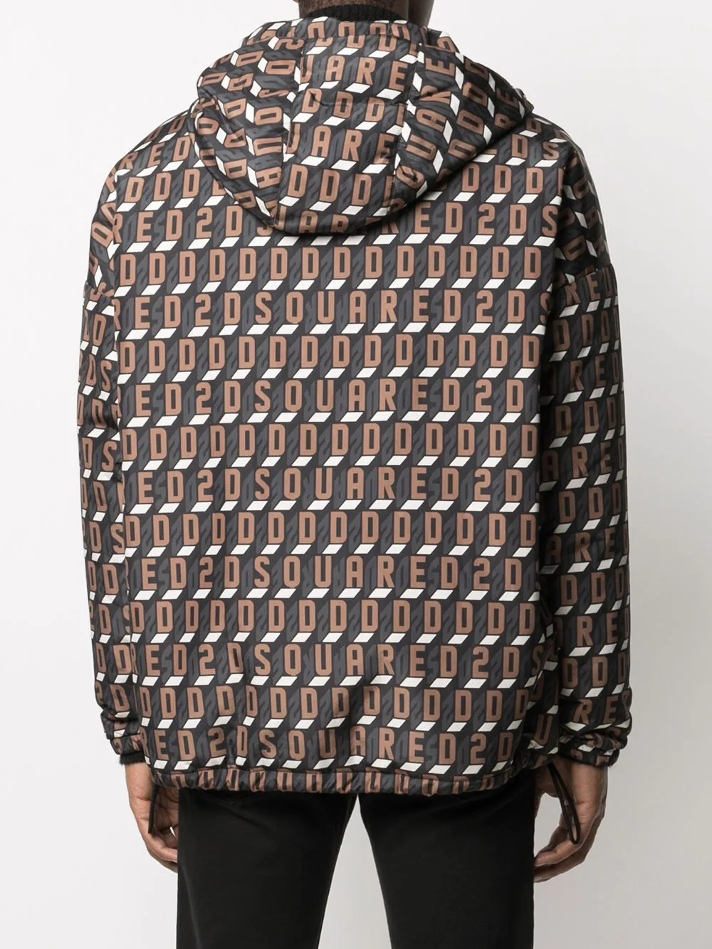 all-over logo print windbreaker - 4