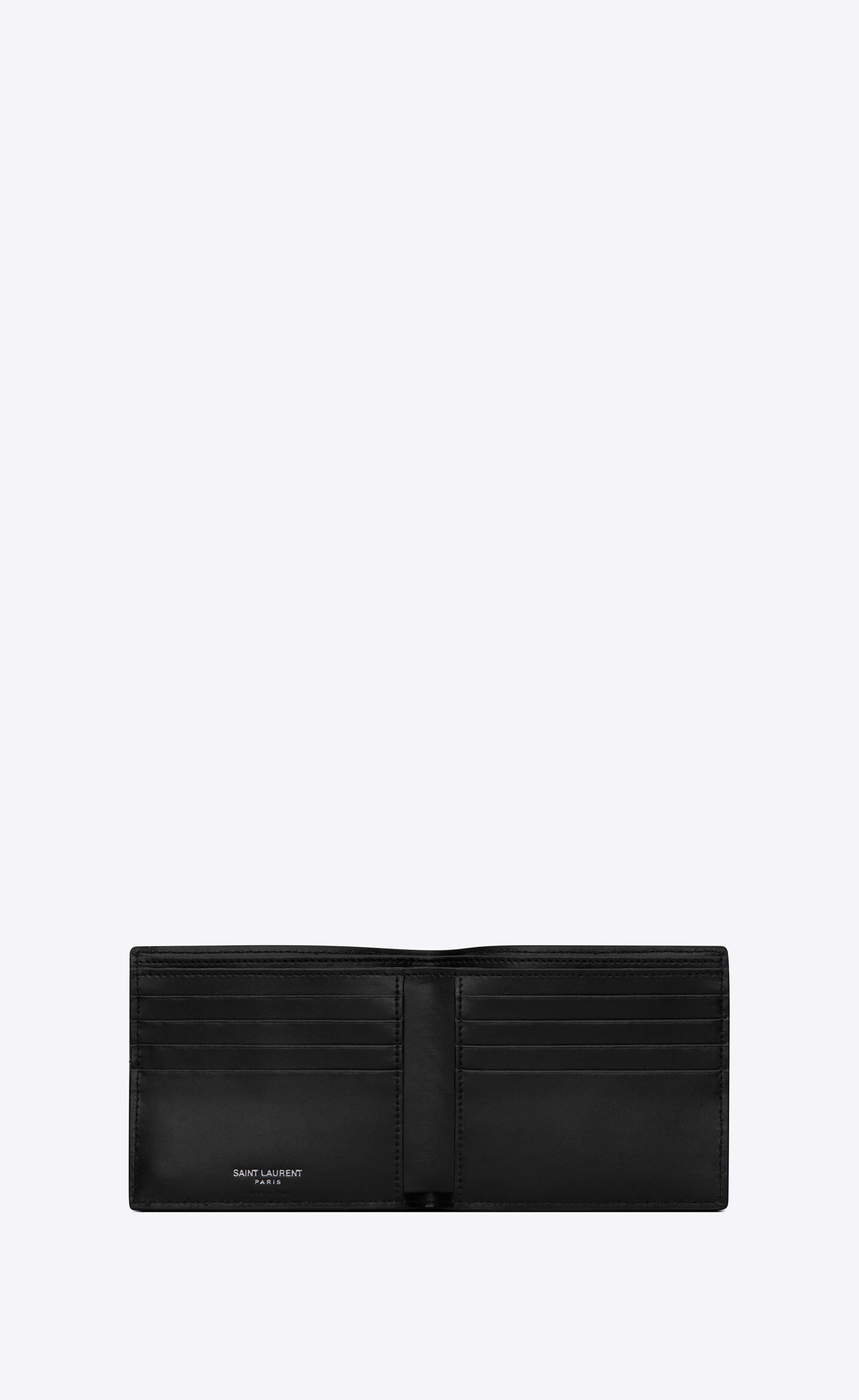 tiny cassandre east/west wallet in shiny leather - 4