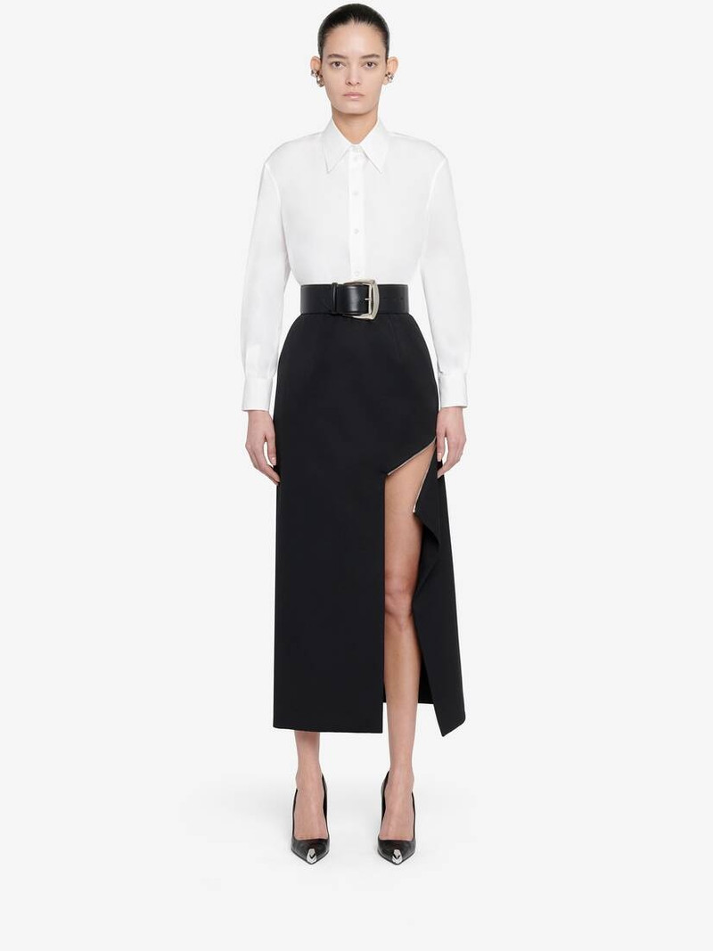 Alexander McQueen Women's Classic Men's Shirt in Optic White outlook