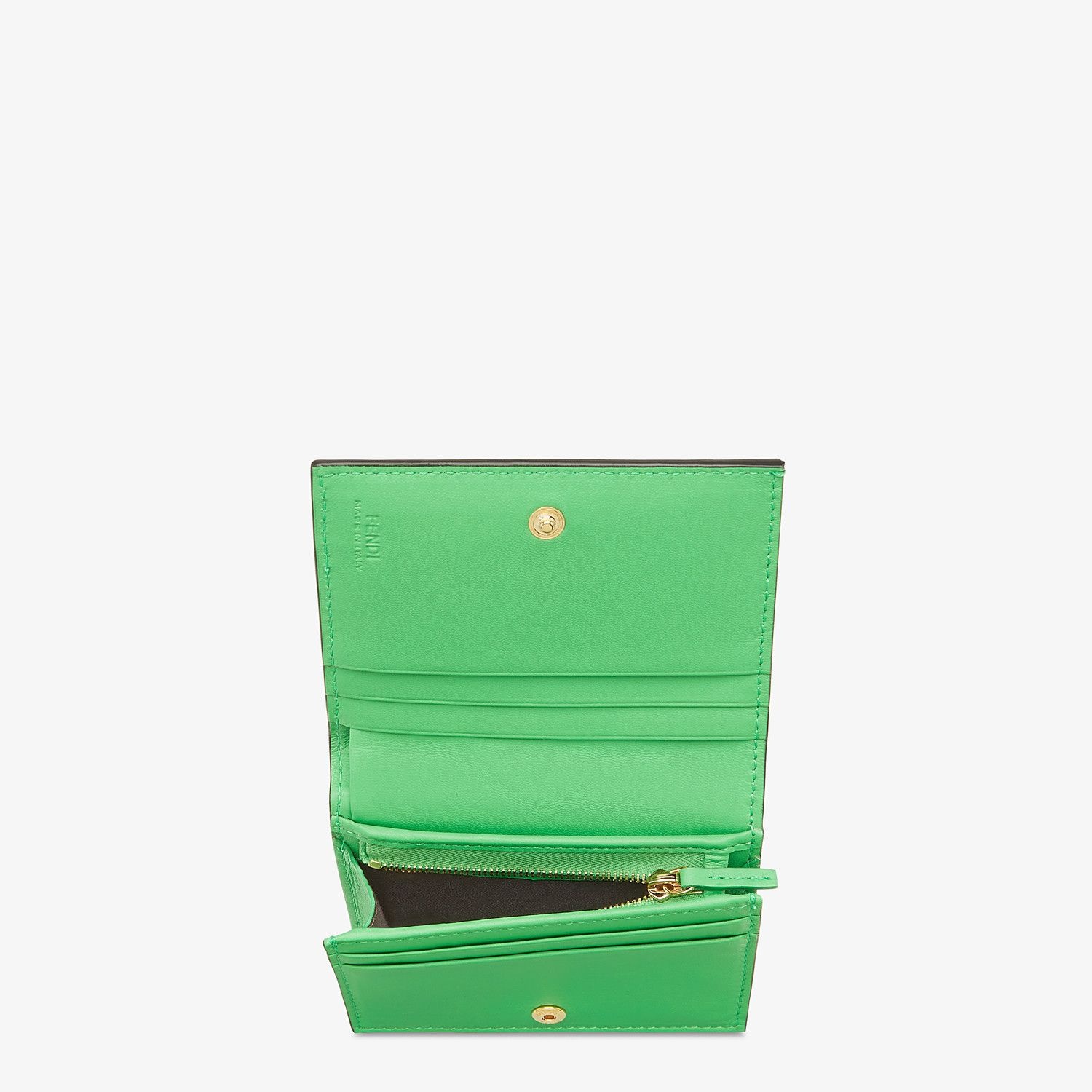 Green nappa leather wallet - 3