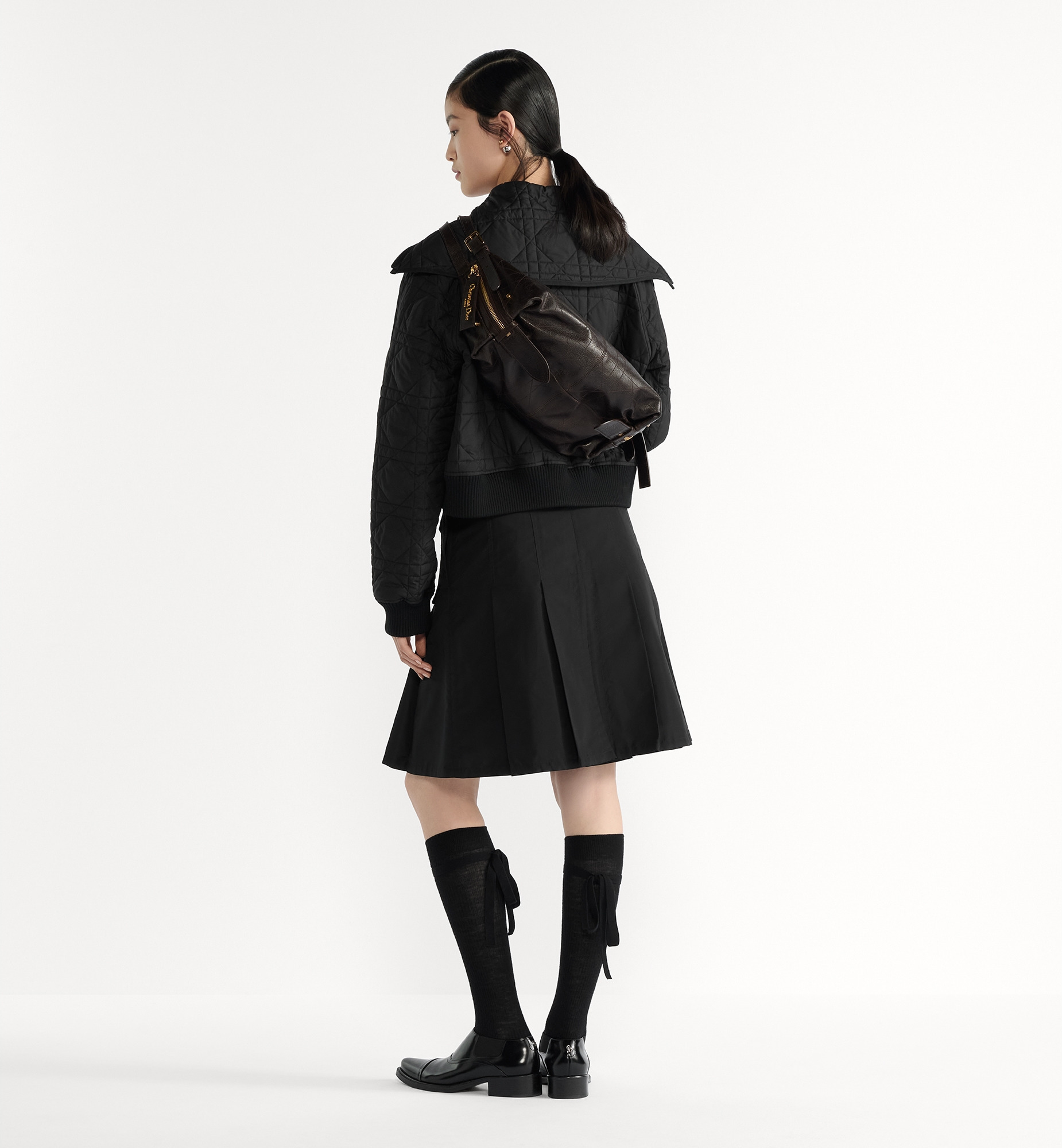 Medium D-Journey Bag in Shiny Grained Calfskin - 2
