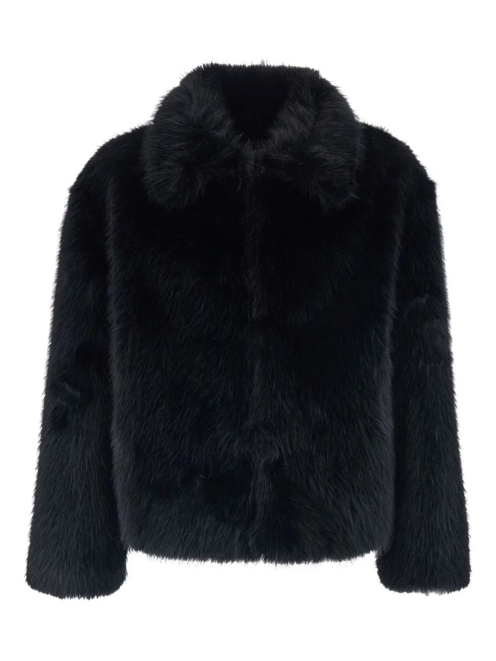 faux-fur long-sleeve jacket - 1