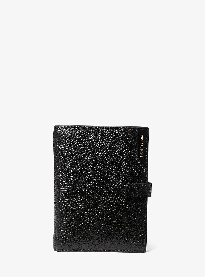 Jet Set Pebbled Leather Passport Wallet - 1