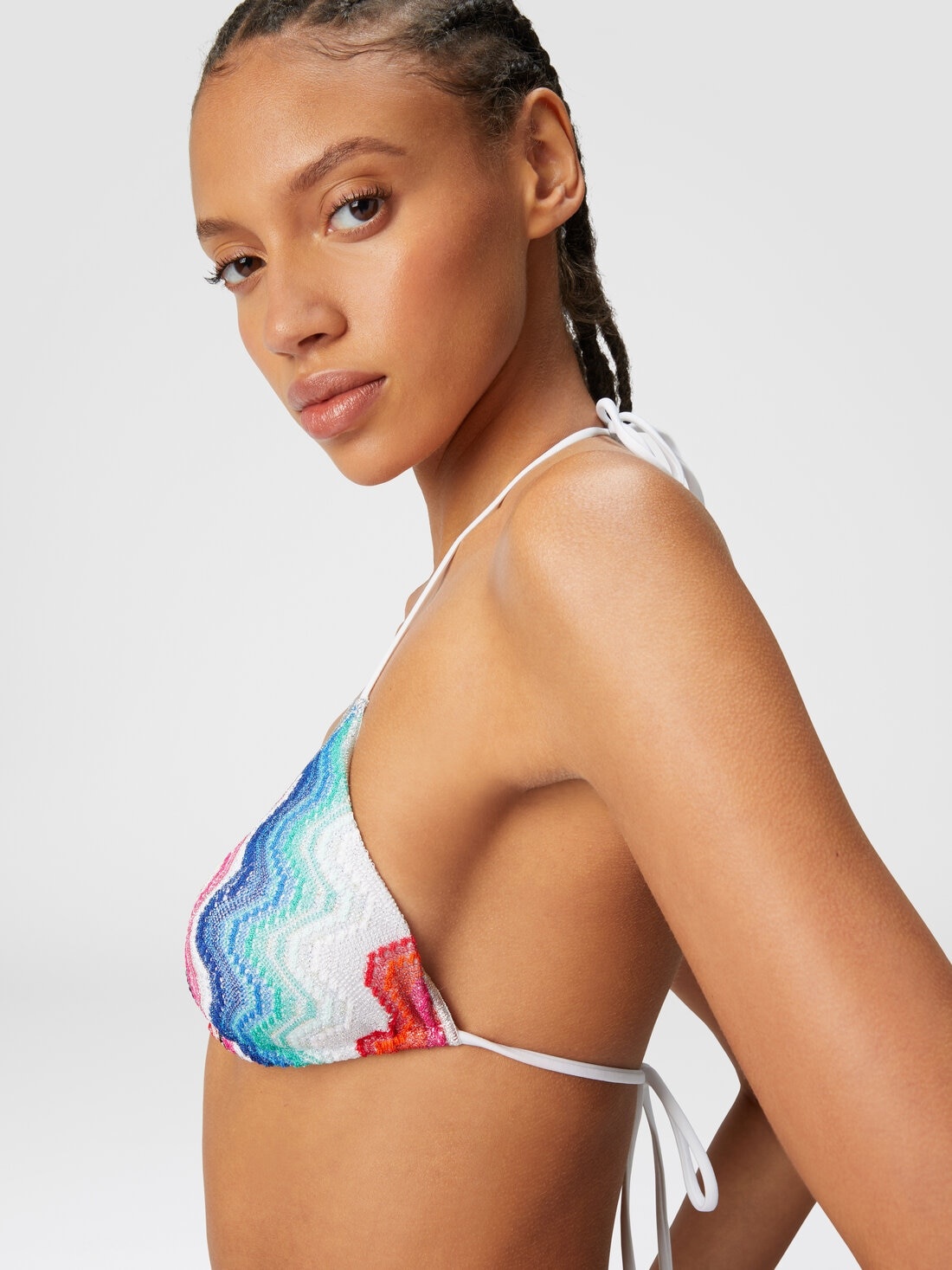 Wave motif bikini with lurex - 5