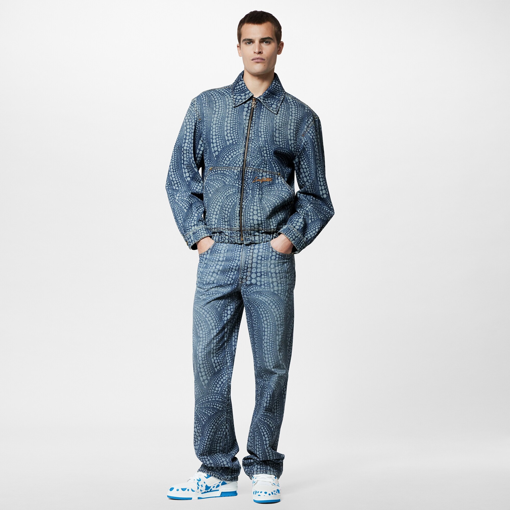 LV x YK All Over Pumpkin Denim Blouson - 2