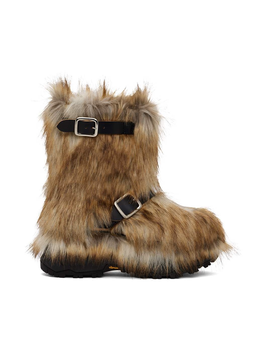 Beige Faux-Fur Boots - 1