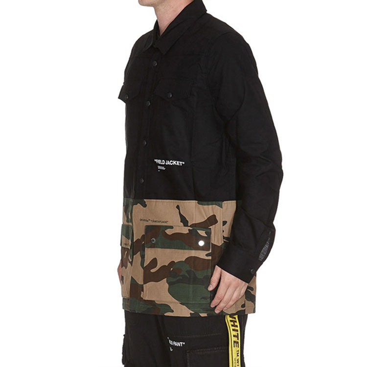 Off-White Mens Camouflage Splicing Jacket OMGA062E188110101001 - 4