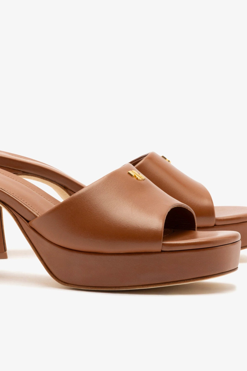 Dolly Low Mule In Caramel Leather 4