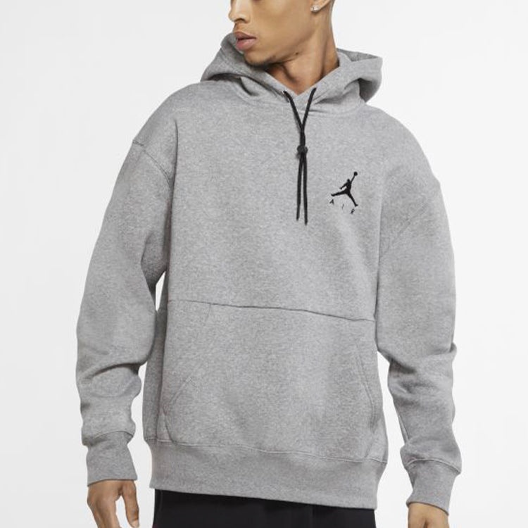 Air Jordan Logo Fleece Stay Warm Pullover Hoodie Men's Grey CK6684-091 - 3